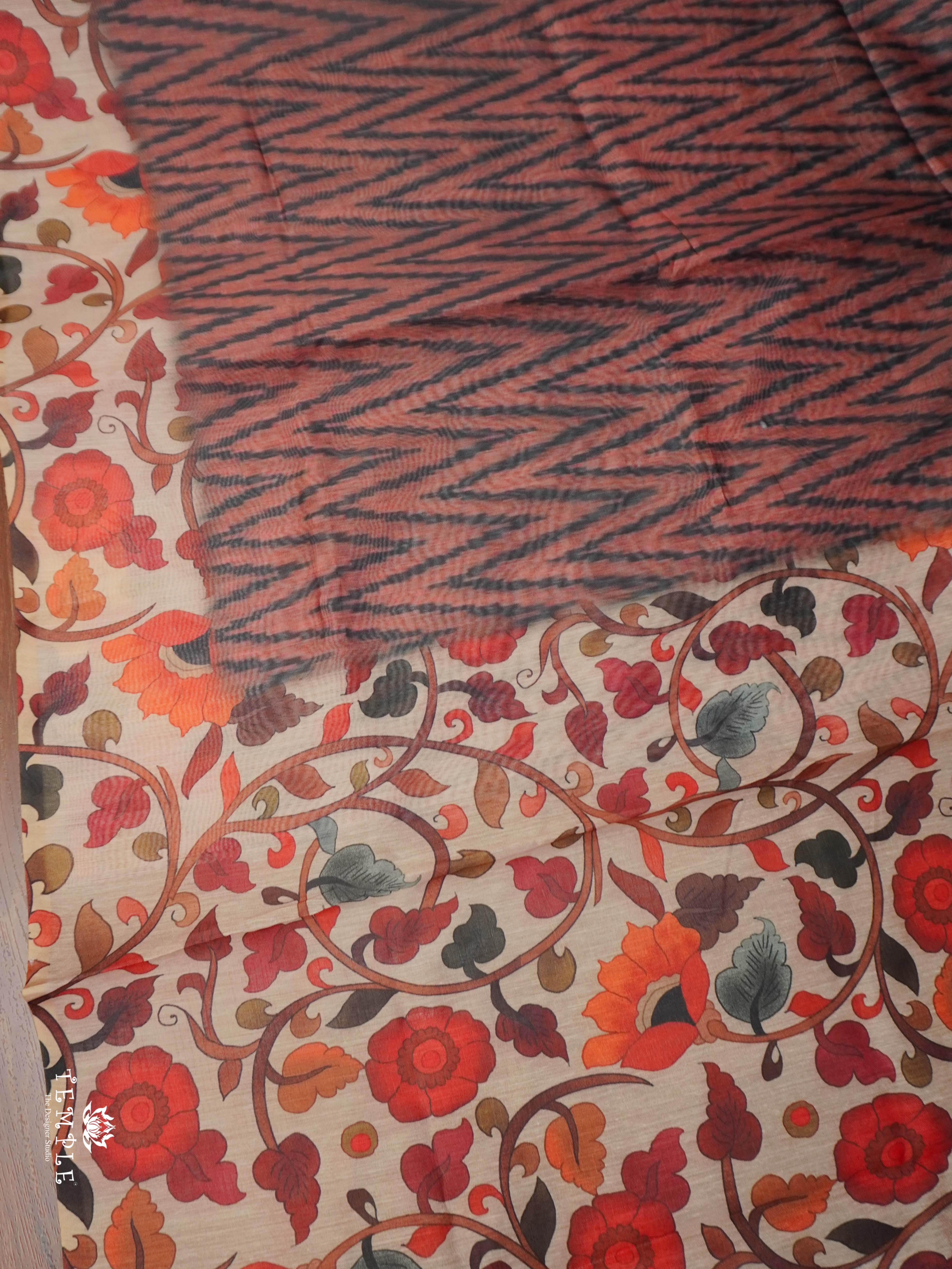 Varnika Printed Chanderi Cotton Saree | TTDS2098