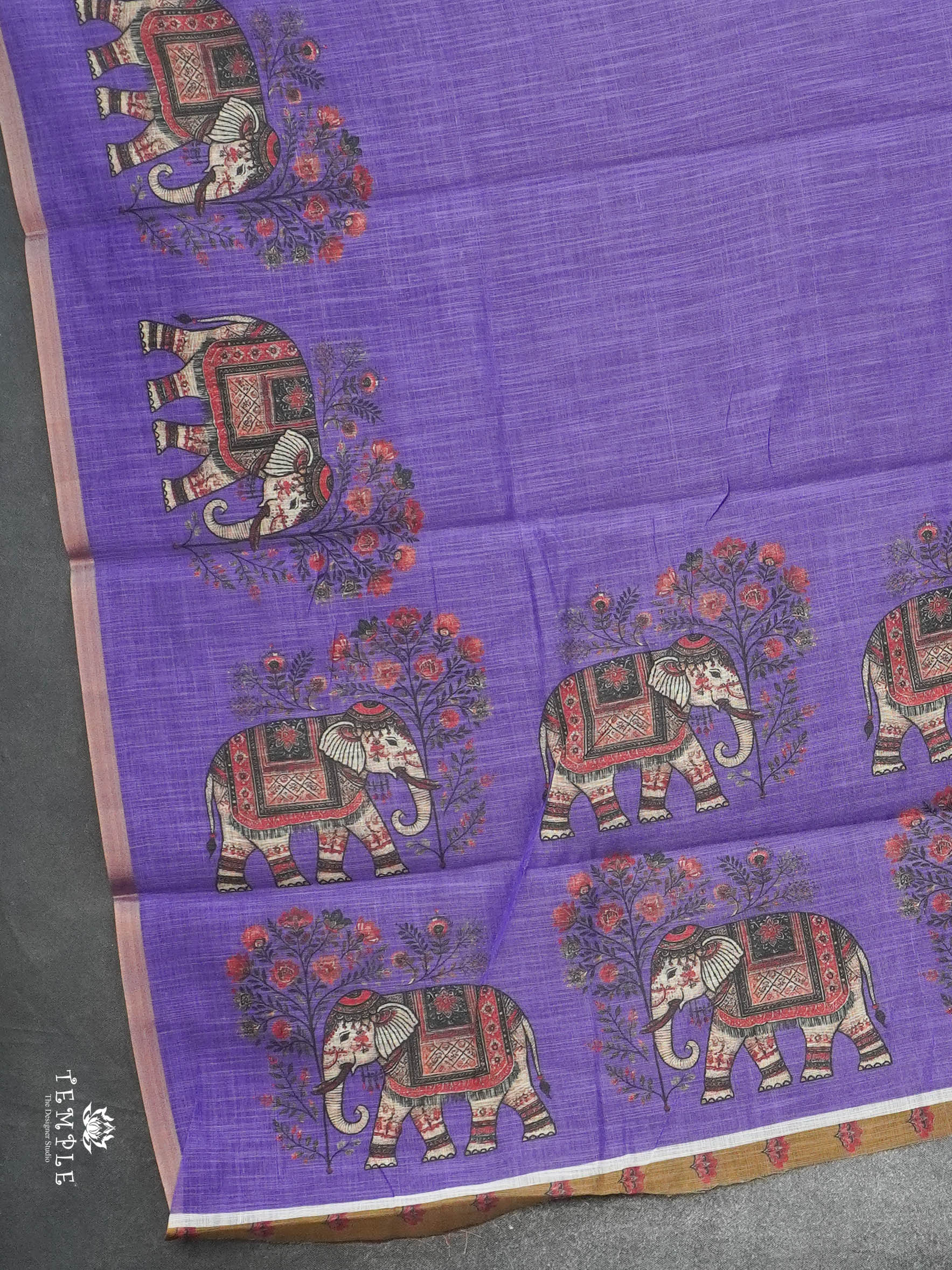 Linen Cotton Saree | TTDS3036
