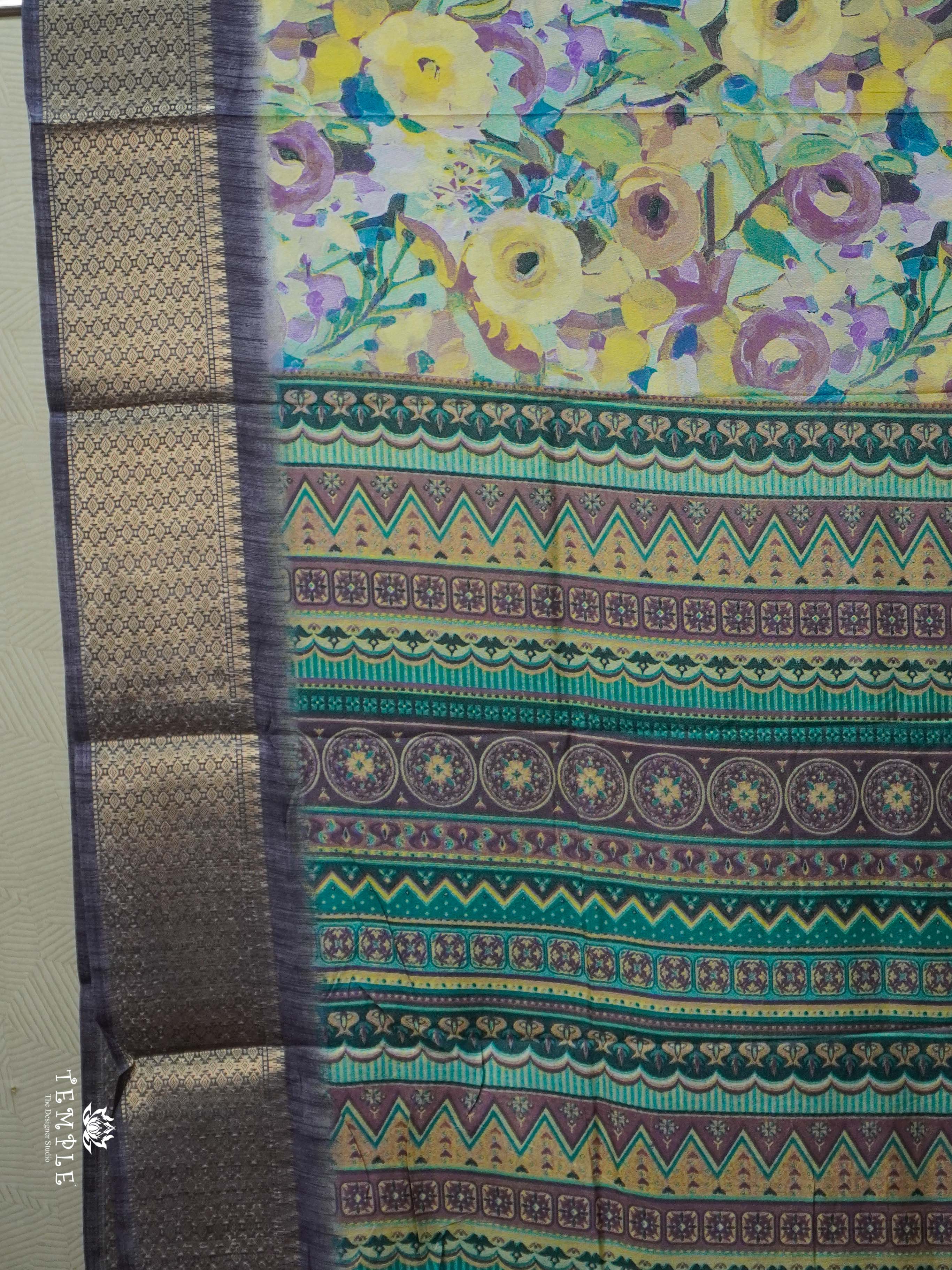 Floral Pattern Dola Silk Saree | TTDS2565