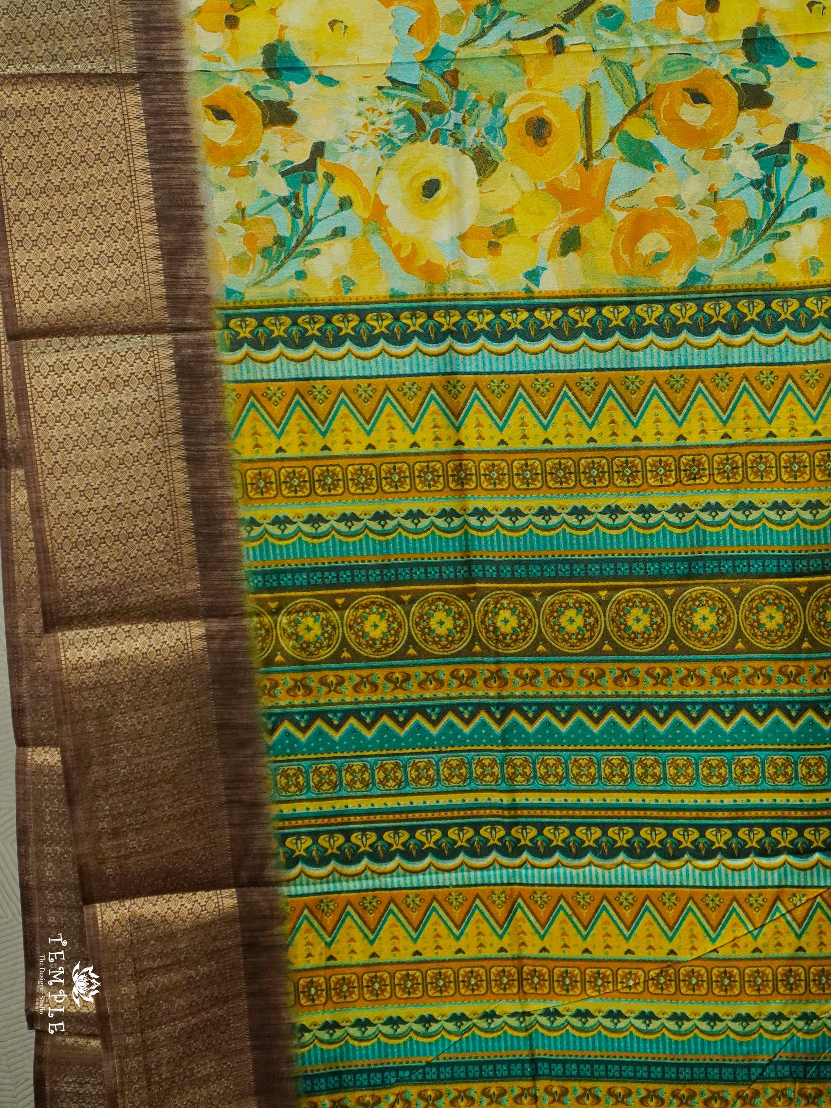Floral Pattern Dola Silk Saree | TTDS2565