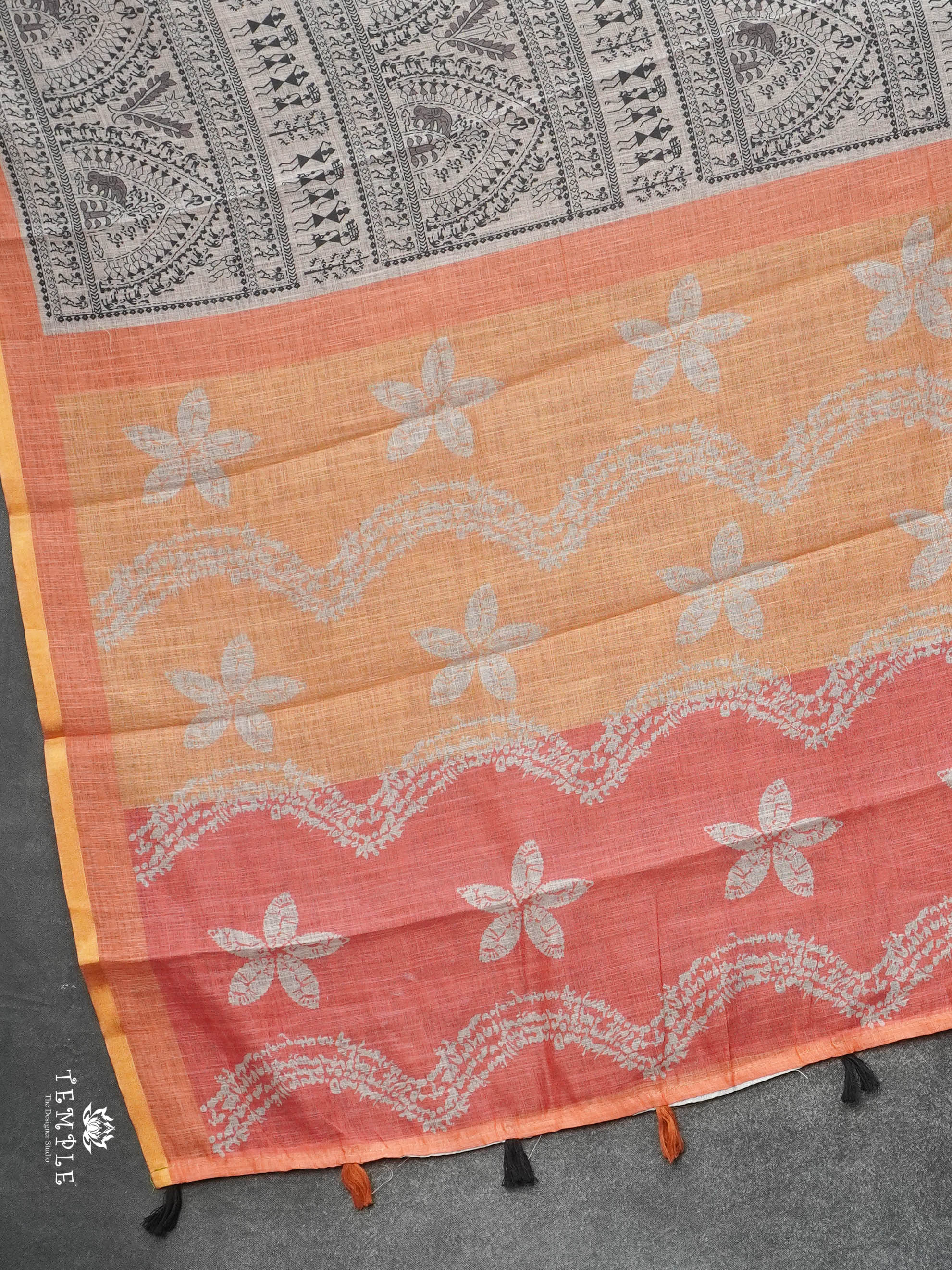 Linen Cotton Saree | TTDS3045