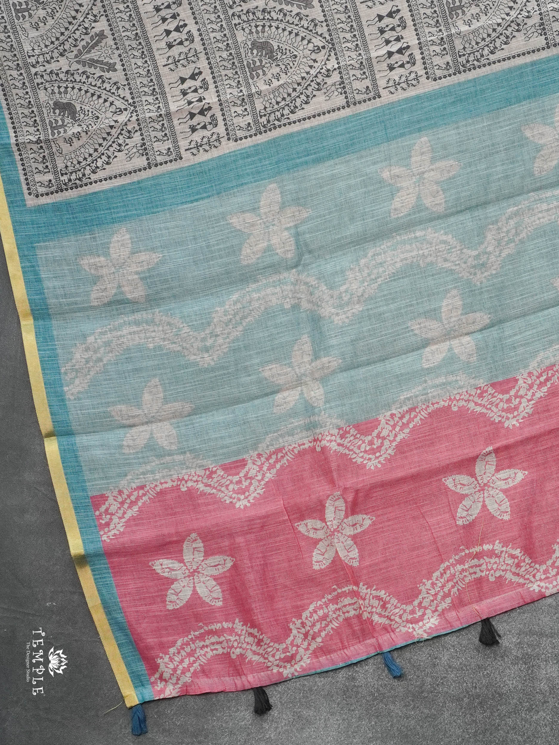Linen Cotton Saree | TTDS3045