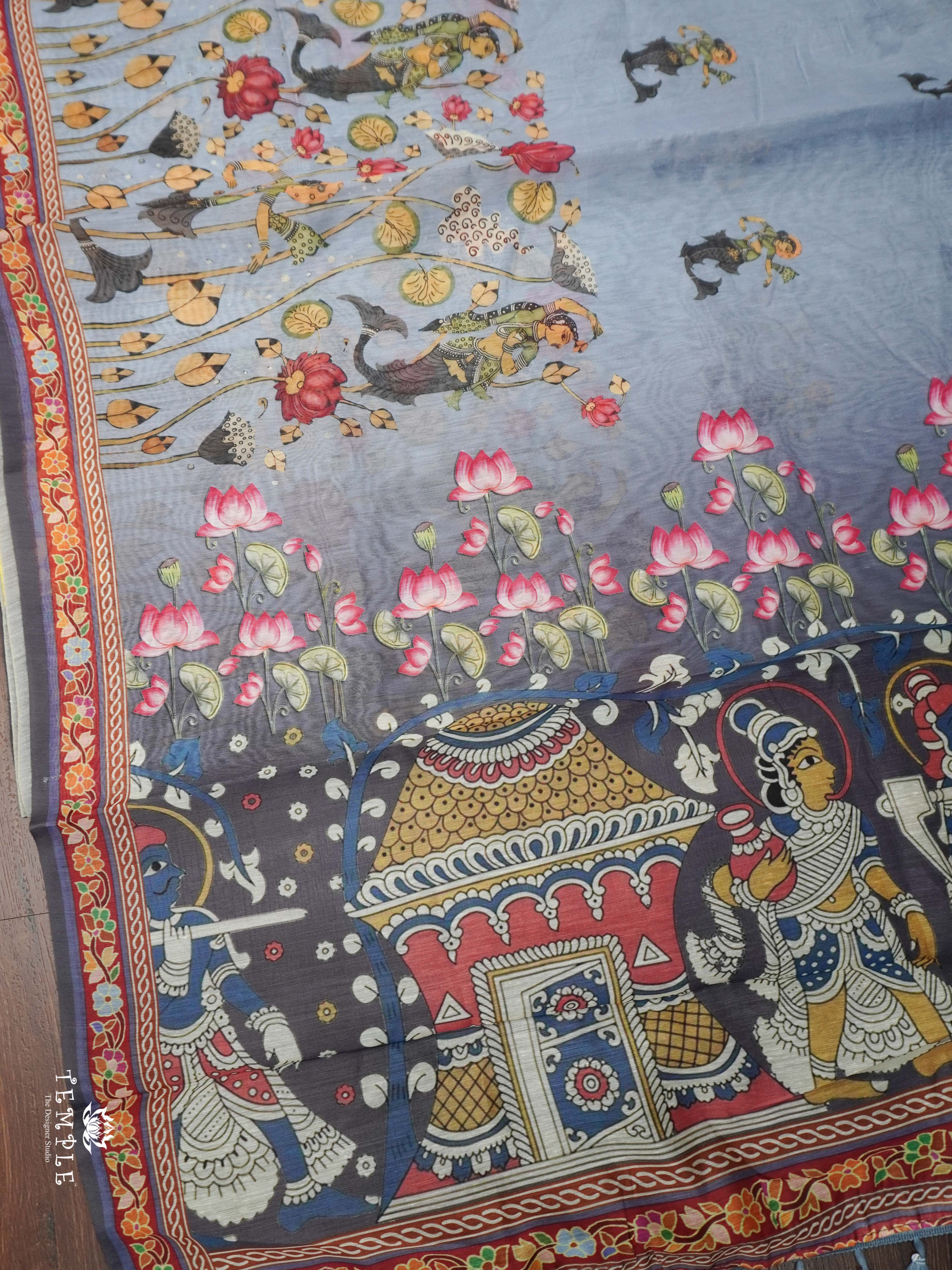 Varnika Printed Chanderi Cotton Saree | TTDS2098
