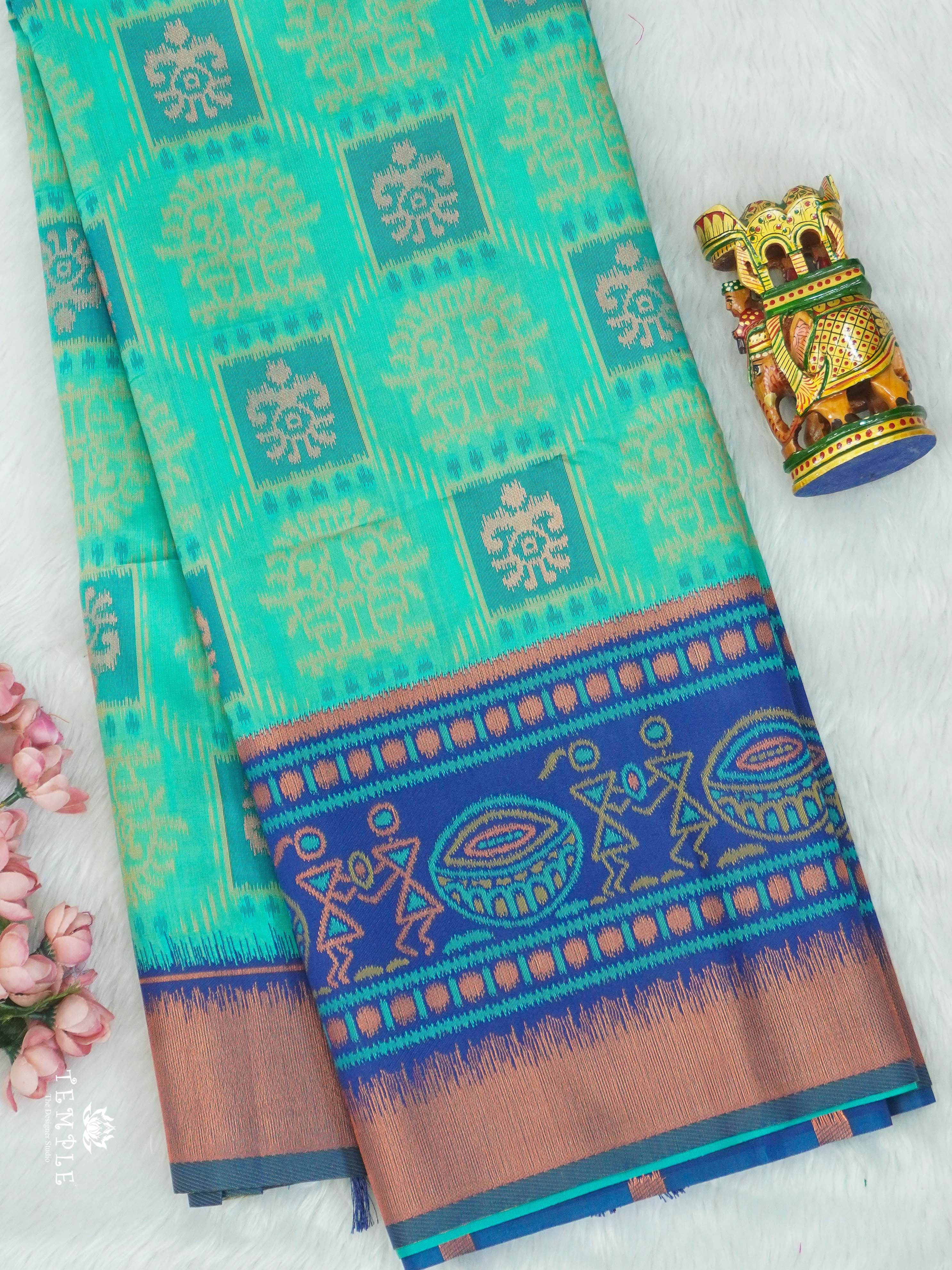 Warli Printed Art Silk Sarees | TTDS2569 | Design 2