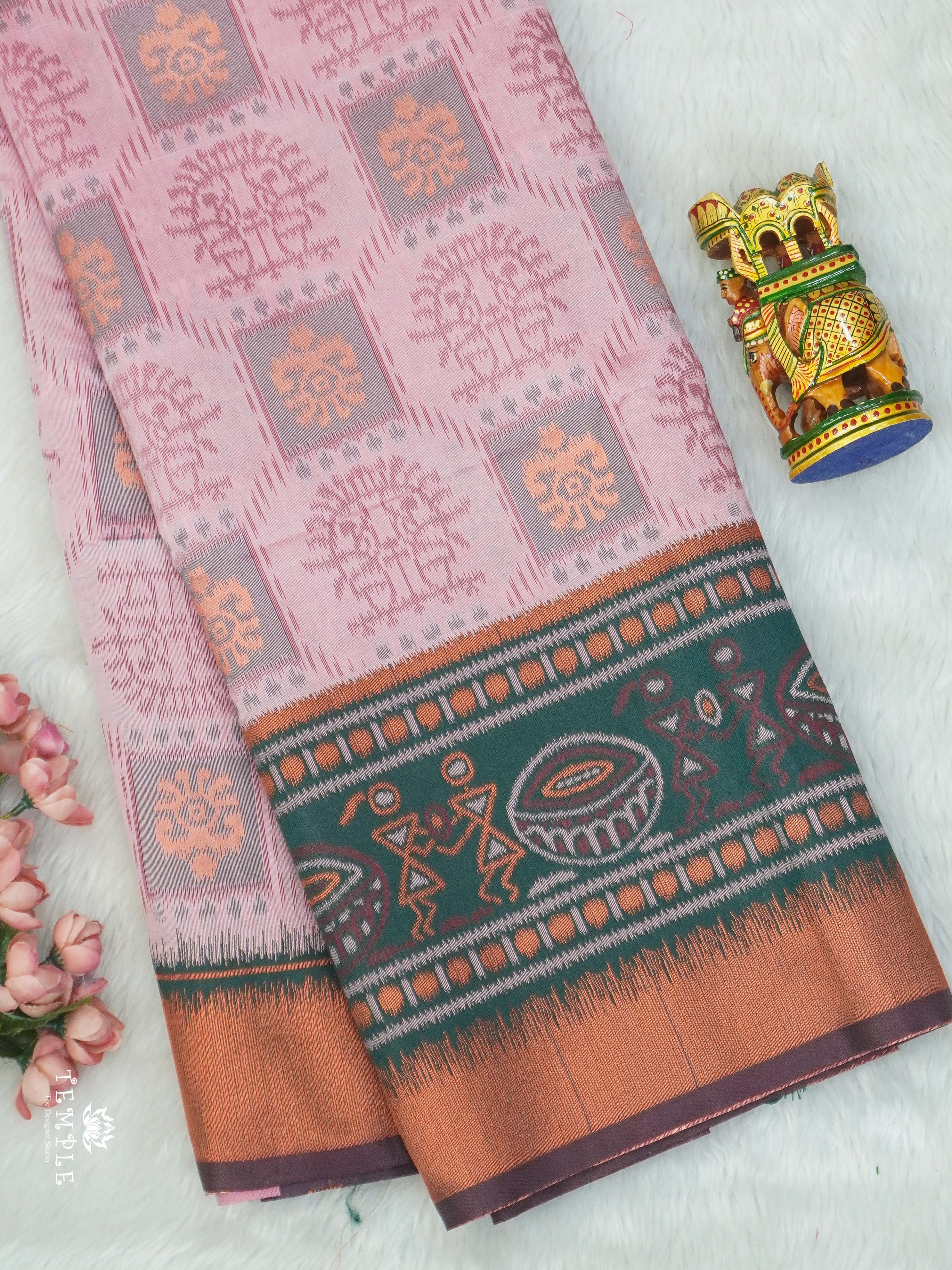 Warli Printed Art Silk Sarees | TTDS2569 | Design 2