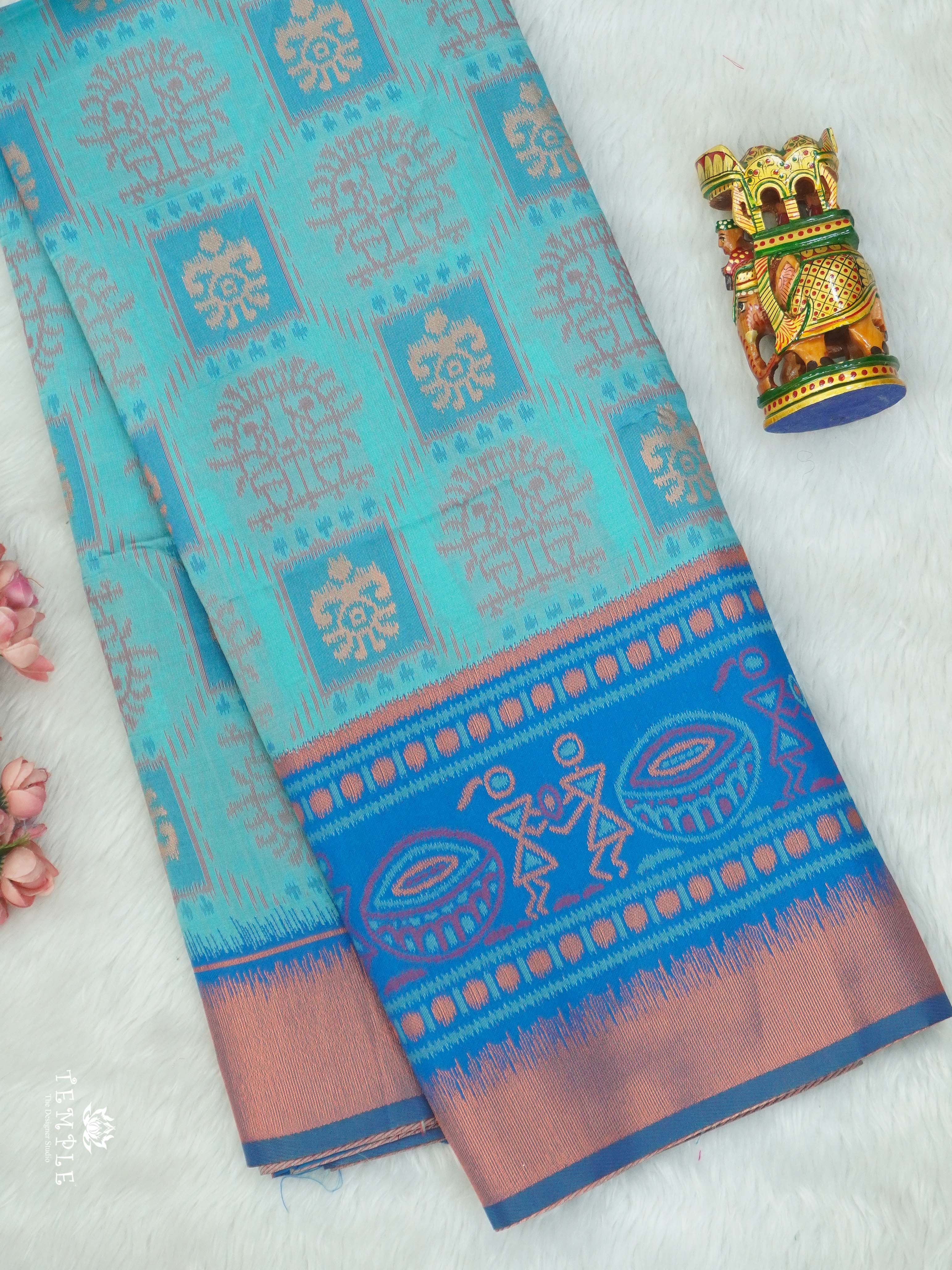 Warli Printed Art Silk Sarees | TTDS2569 | Design 2