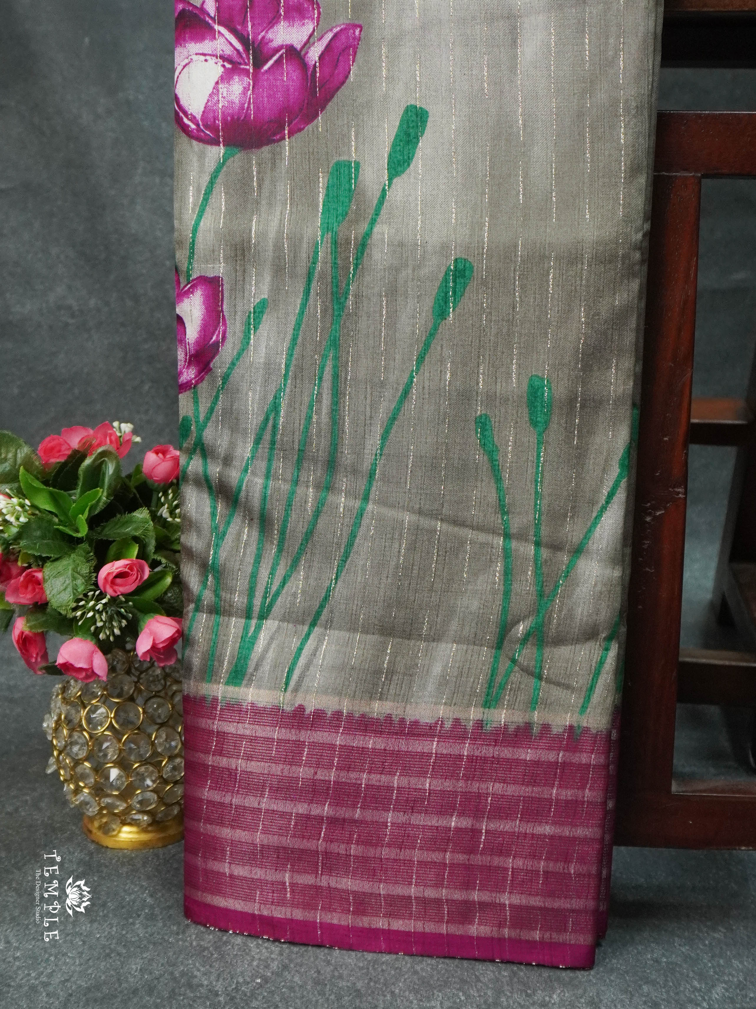 Binny Silk Saree With Zari Stripes | TTDS1599 | Pongal Fest