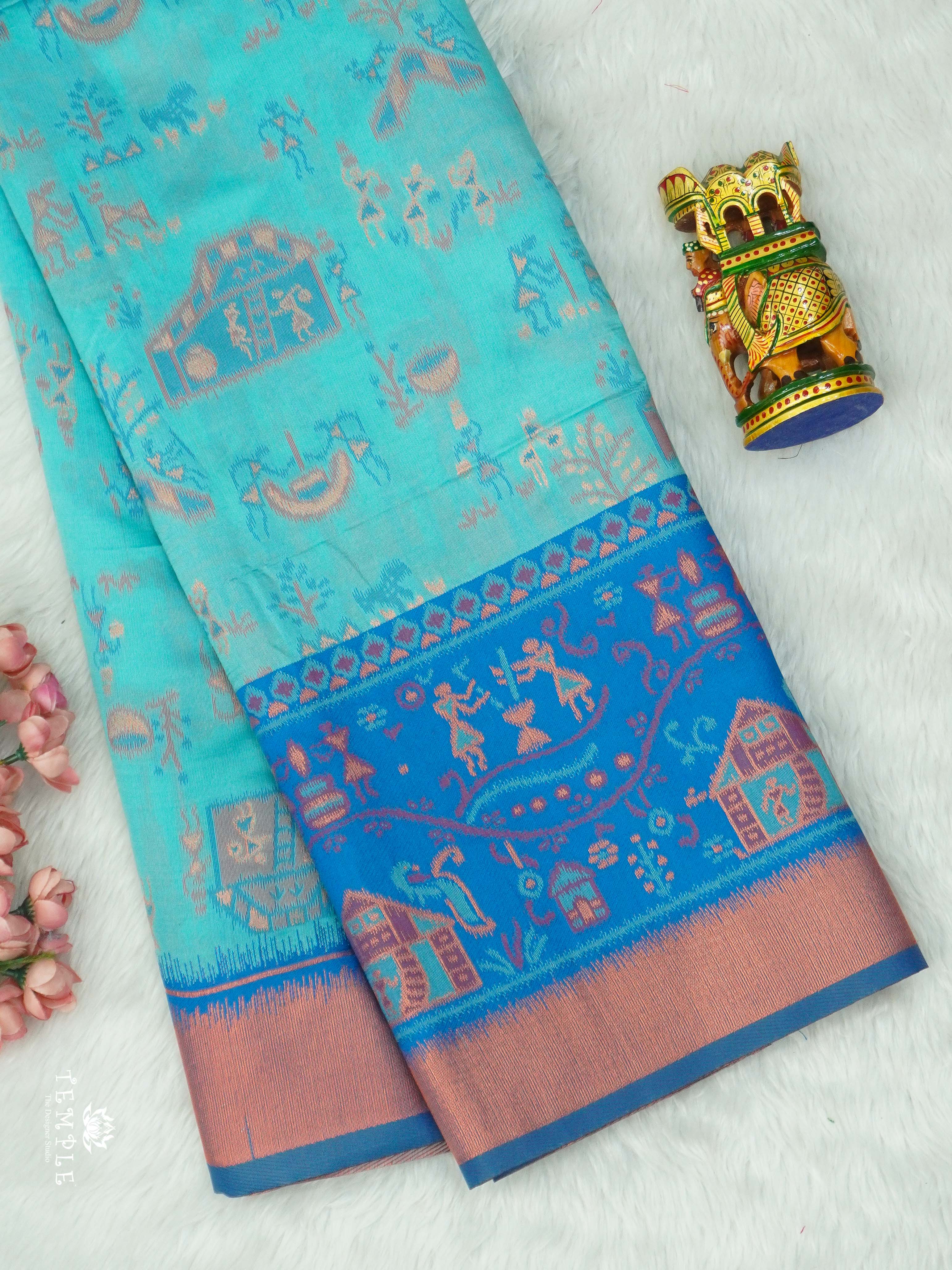 Warli Printed Art Silk Sarees | TTDS2574 Design 5