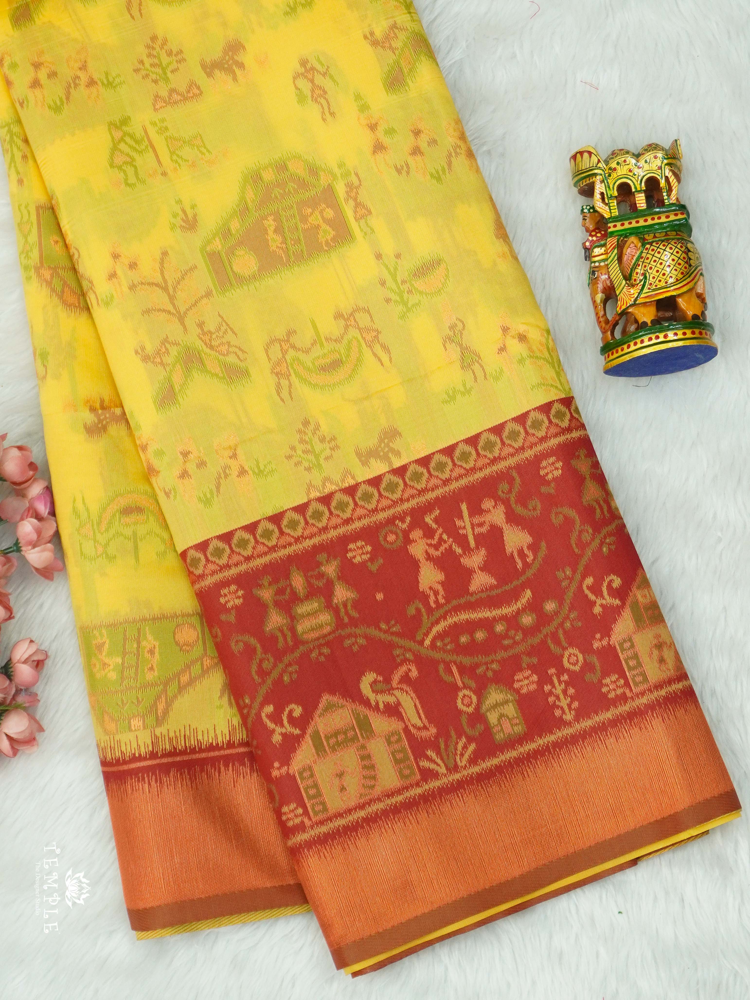 Warli Printed Art Silk Sarees | TTDS2574 Design 5