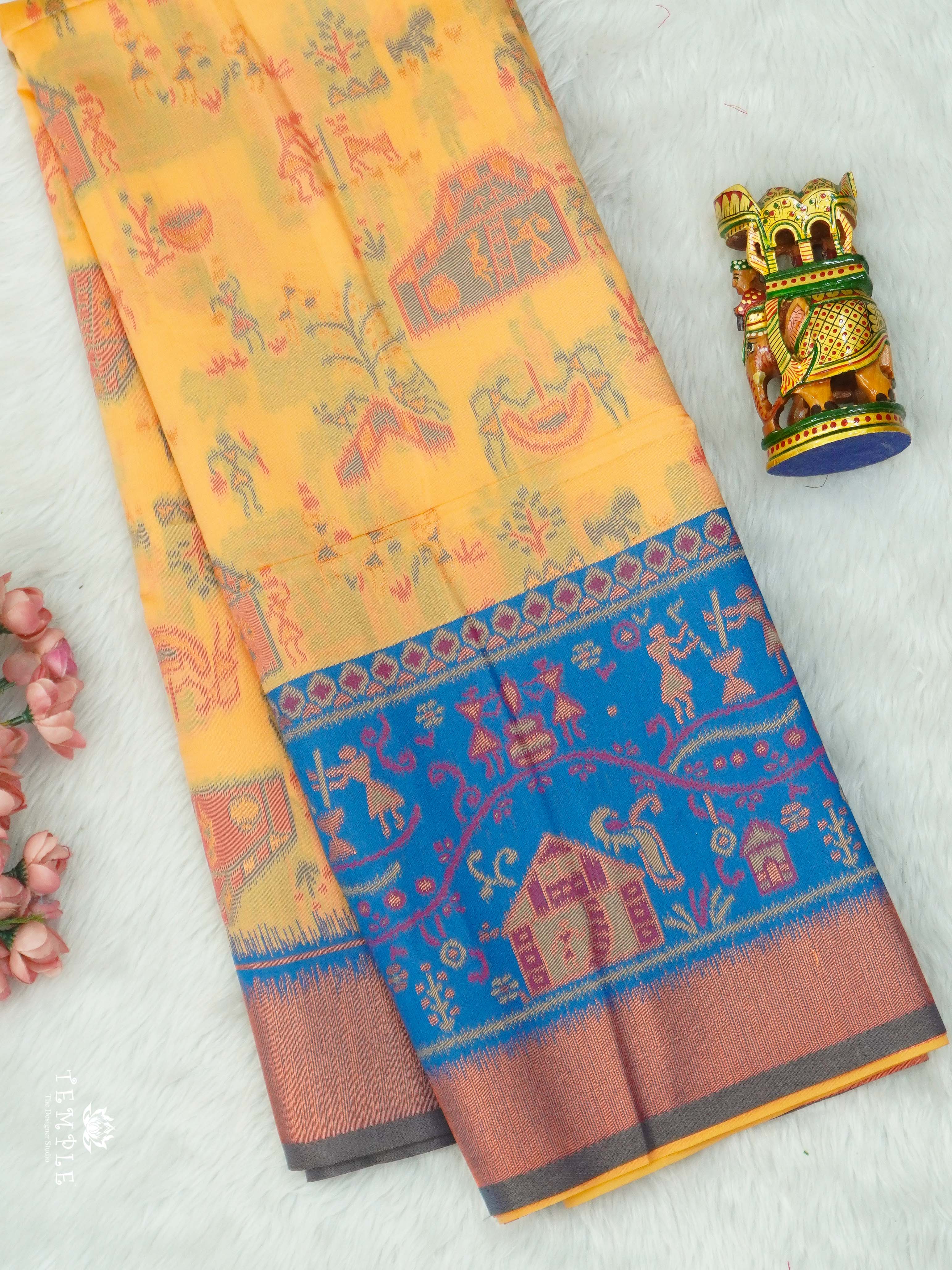 Warli Printed Art Silk Sarees | TTDS2574 Design 5