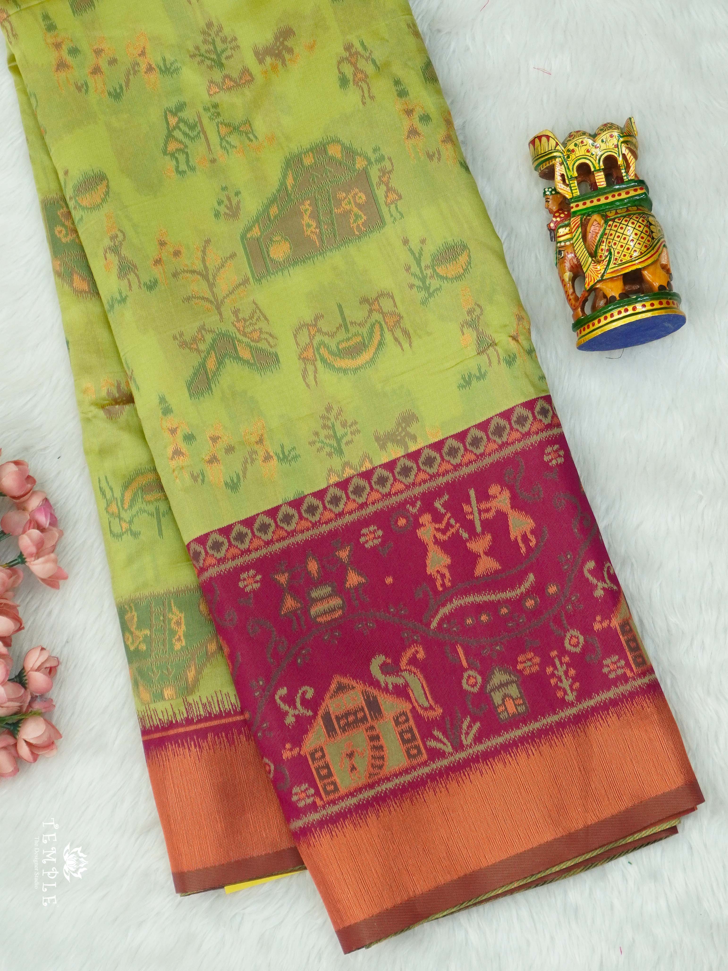 Warli Printed Art Silk Sarees | TTDS2574 Design 5