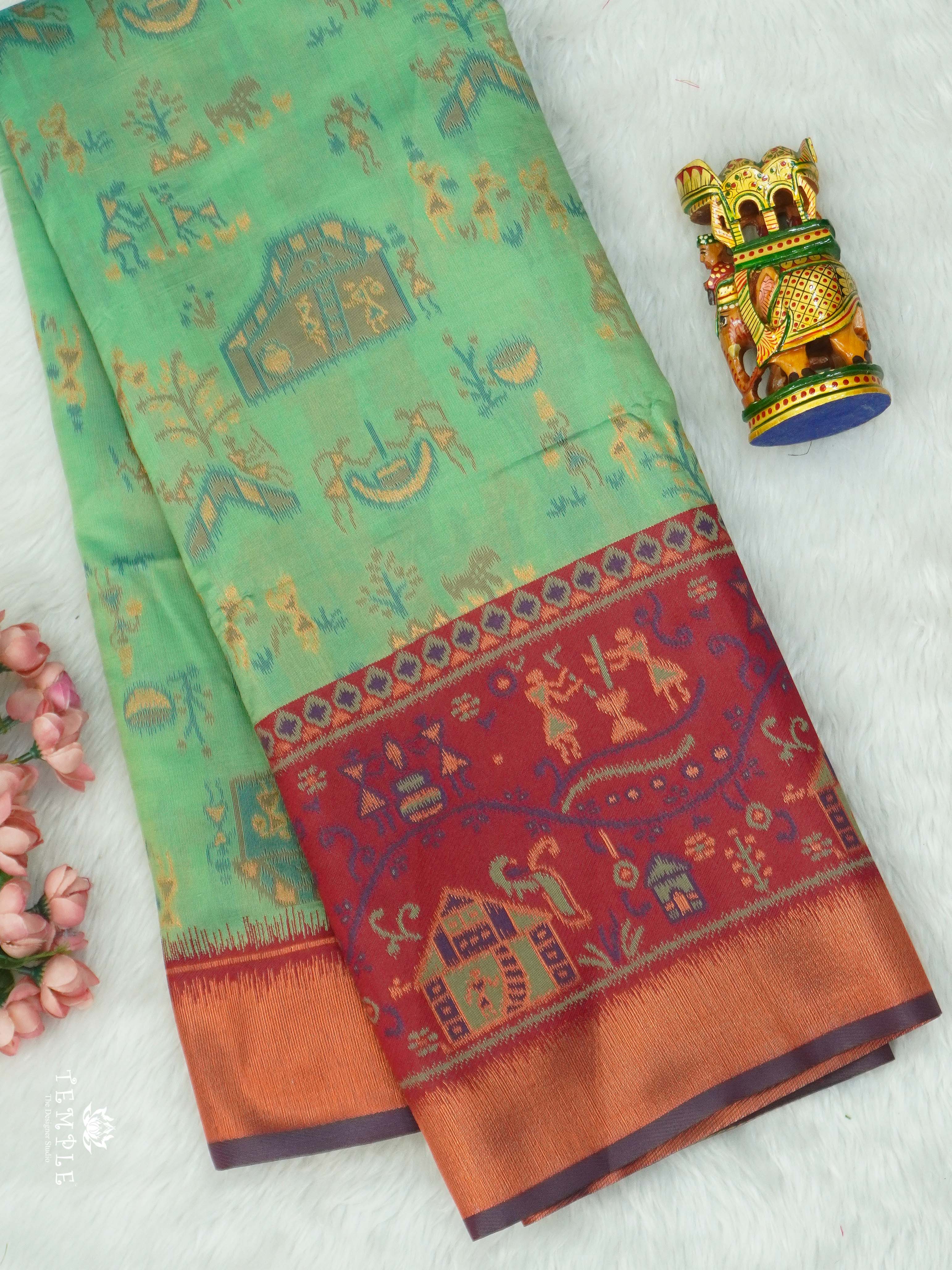 Warli Printed Art Silk Sarees | TTDS2574 Design 5