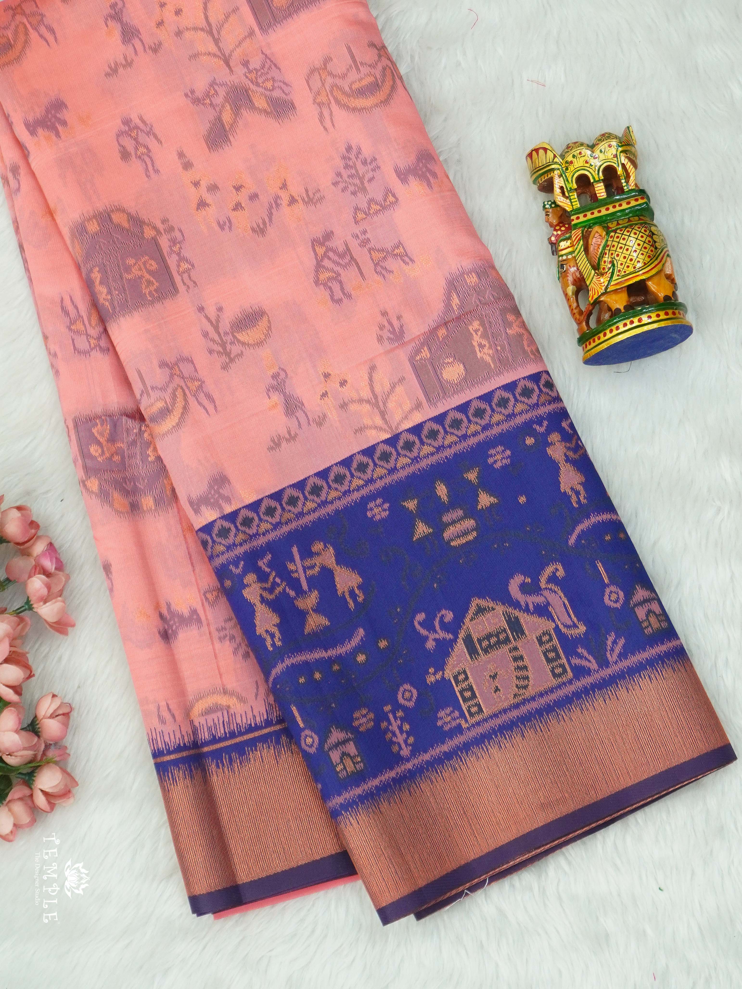 Warli Printed Art Silk Sarees | TTDS2574 Design 5