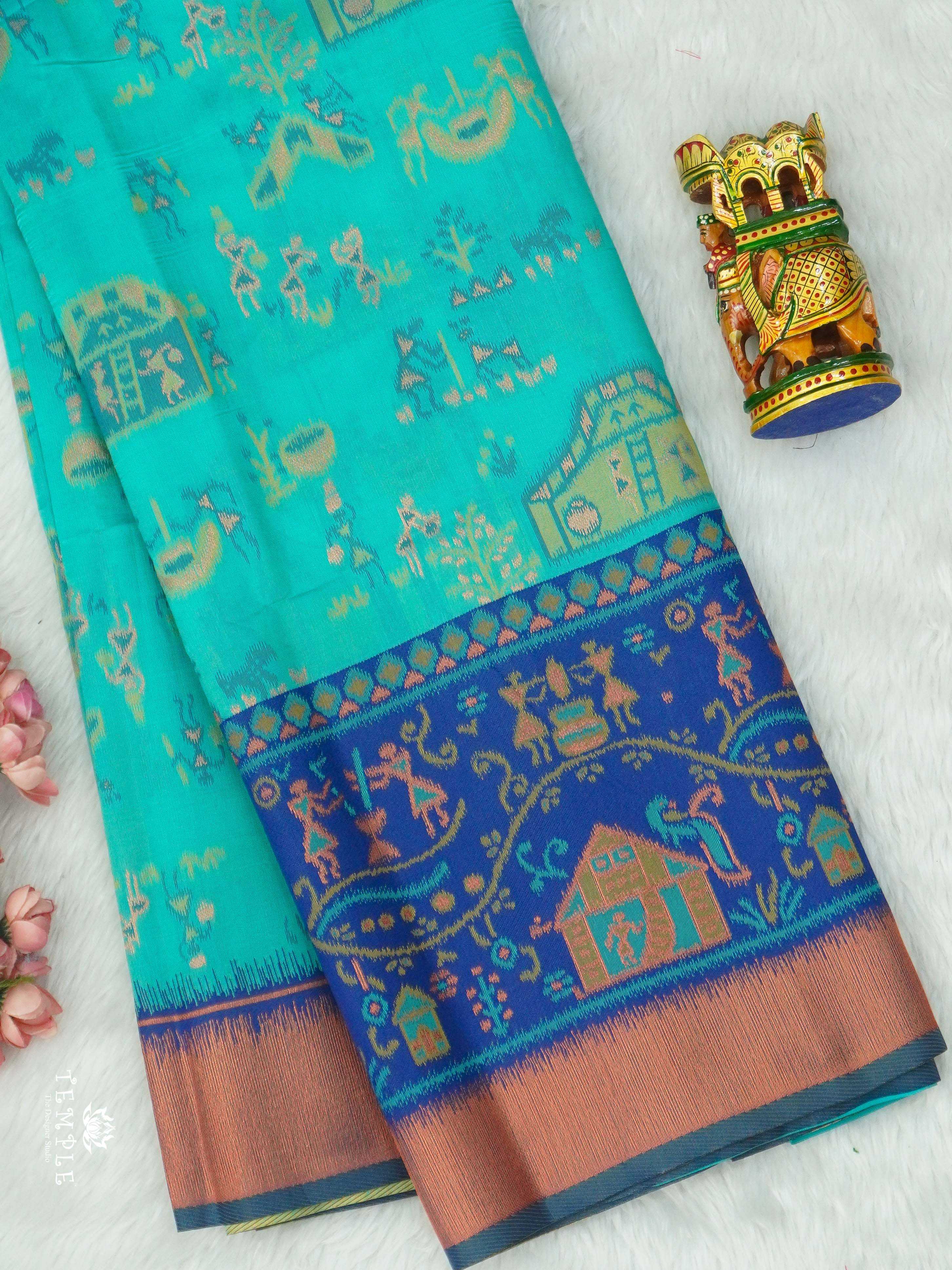 Warli Printed Art Silk Sarees | TTDS2574 Design 5