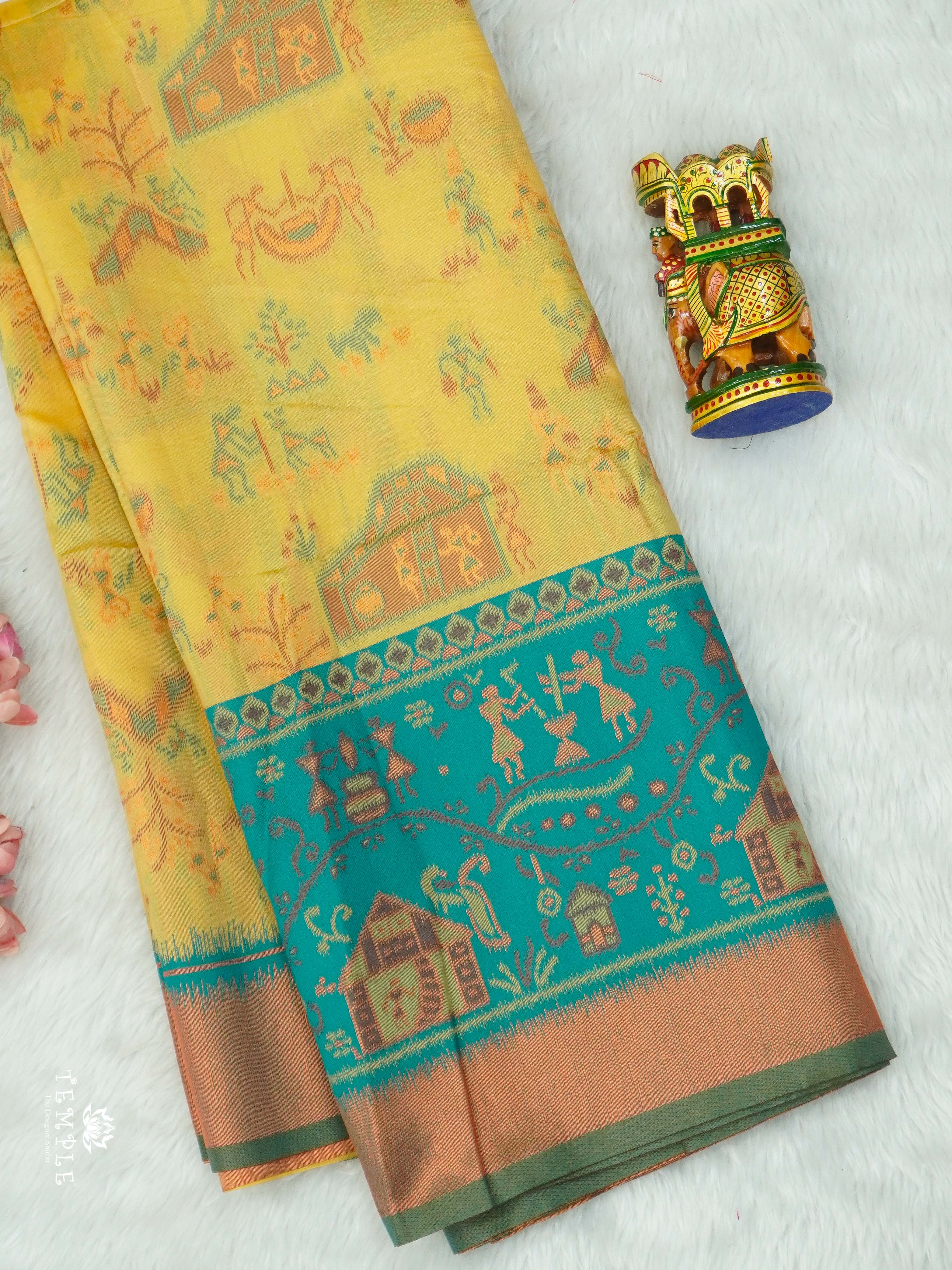 Warli Printed Art Silk Sarees | TTDS2574 Design 5