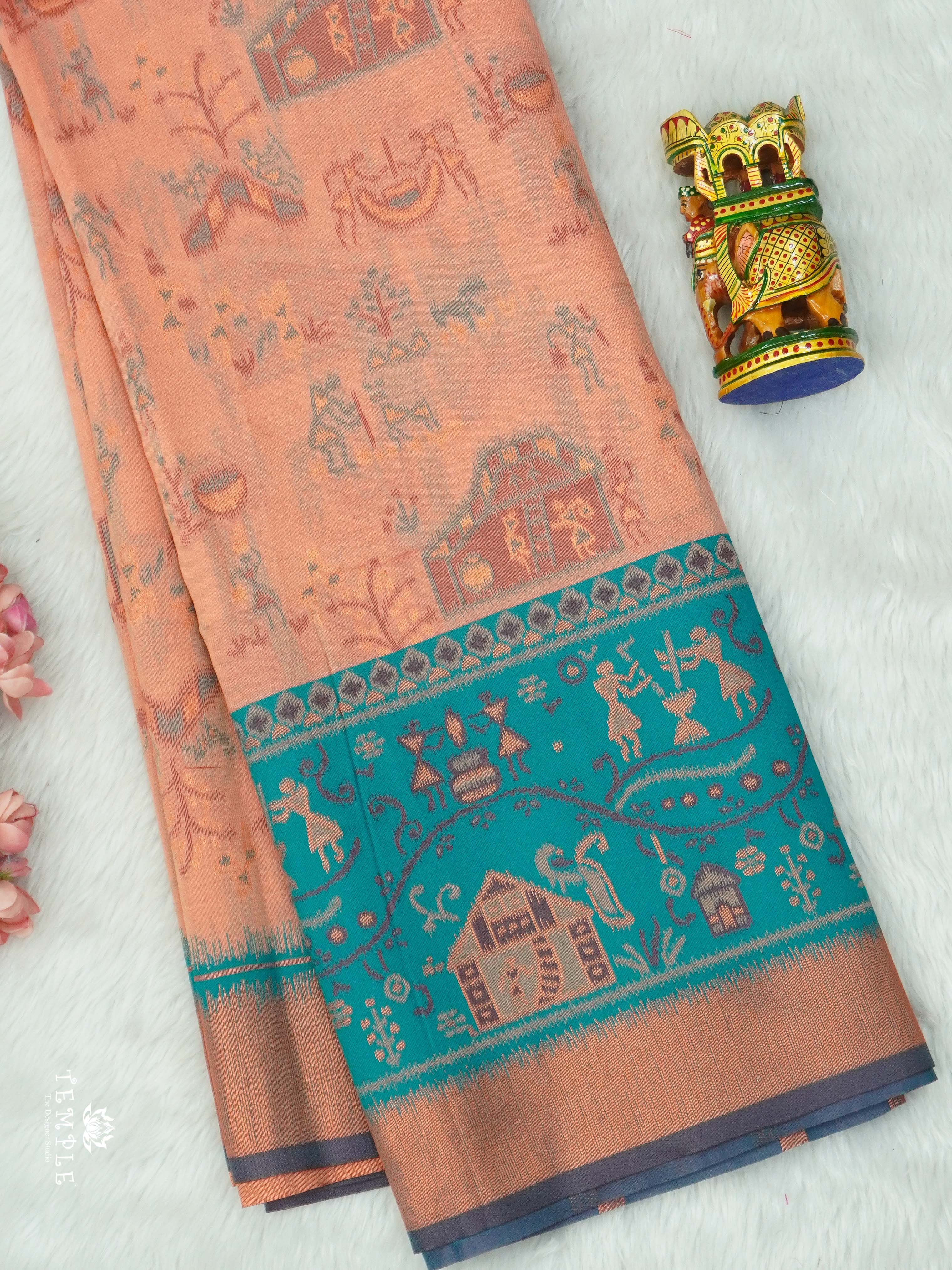 Warli Printed Art Silk Sarees | TTDS2574 Design 5