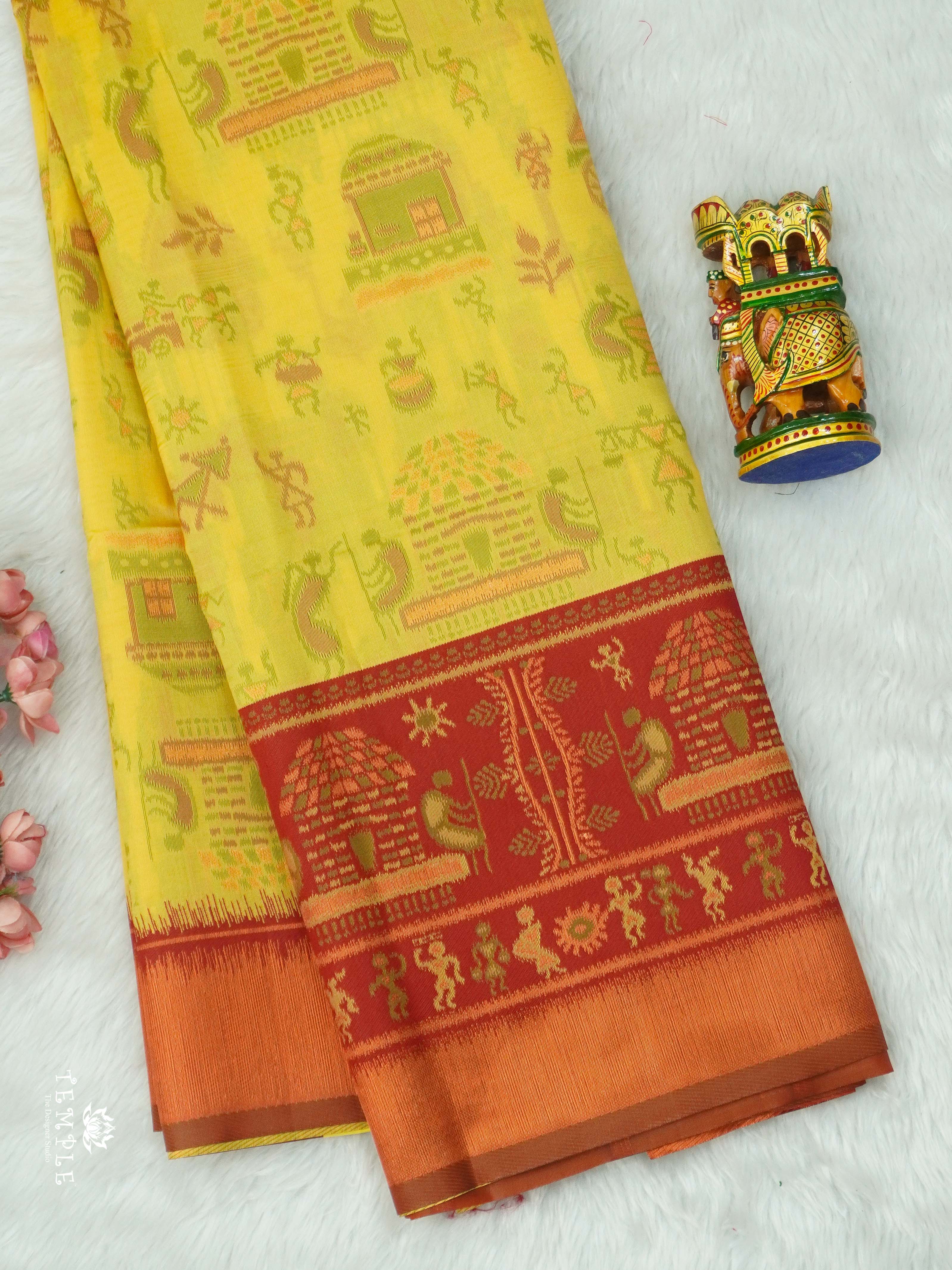 Warli Printed Art Silk Sarees | TTDS2582 | Design 6