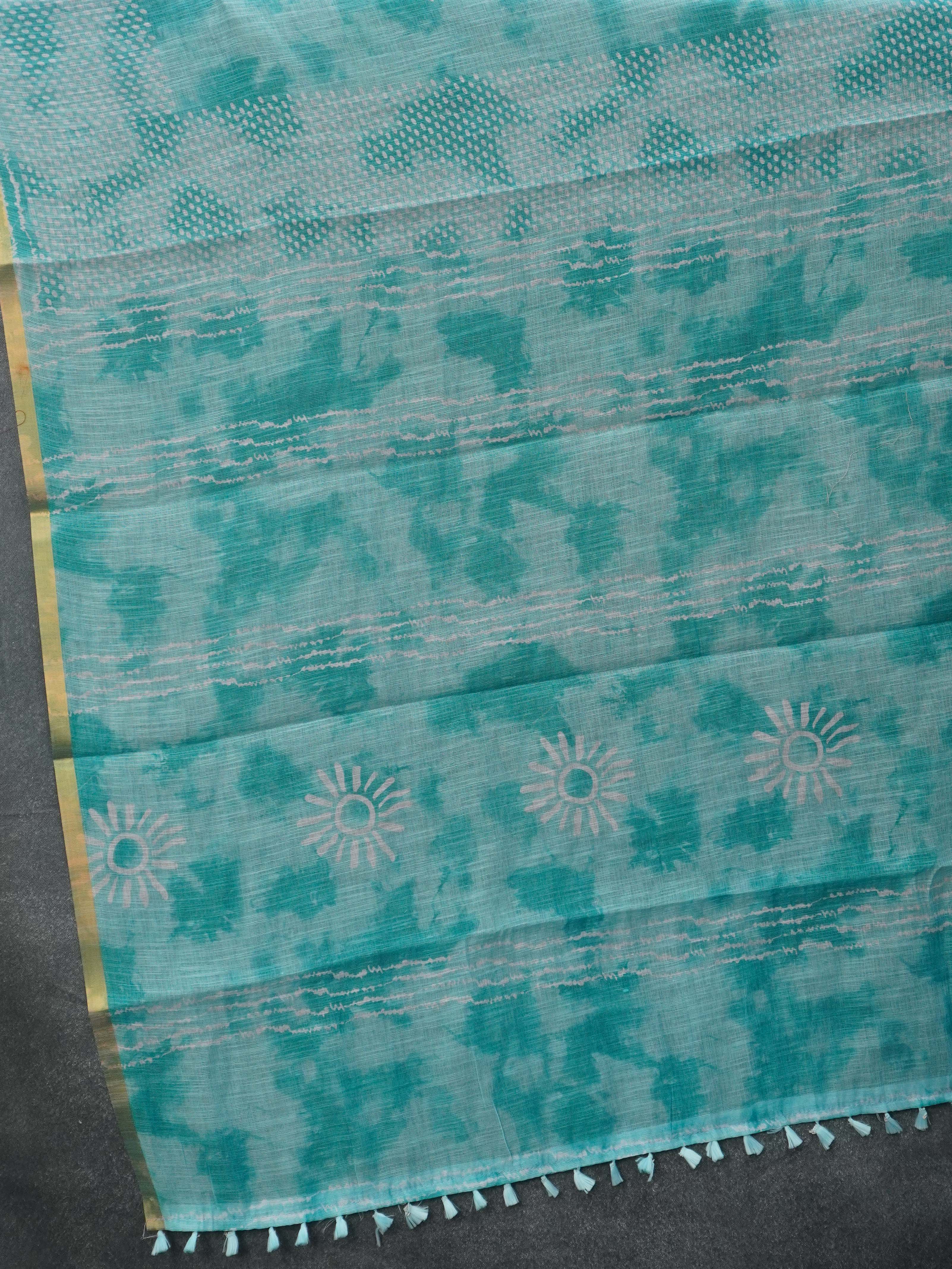 Linen Cotton Saree | TTDS3490