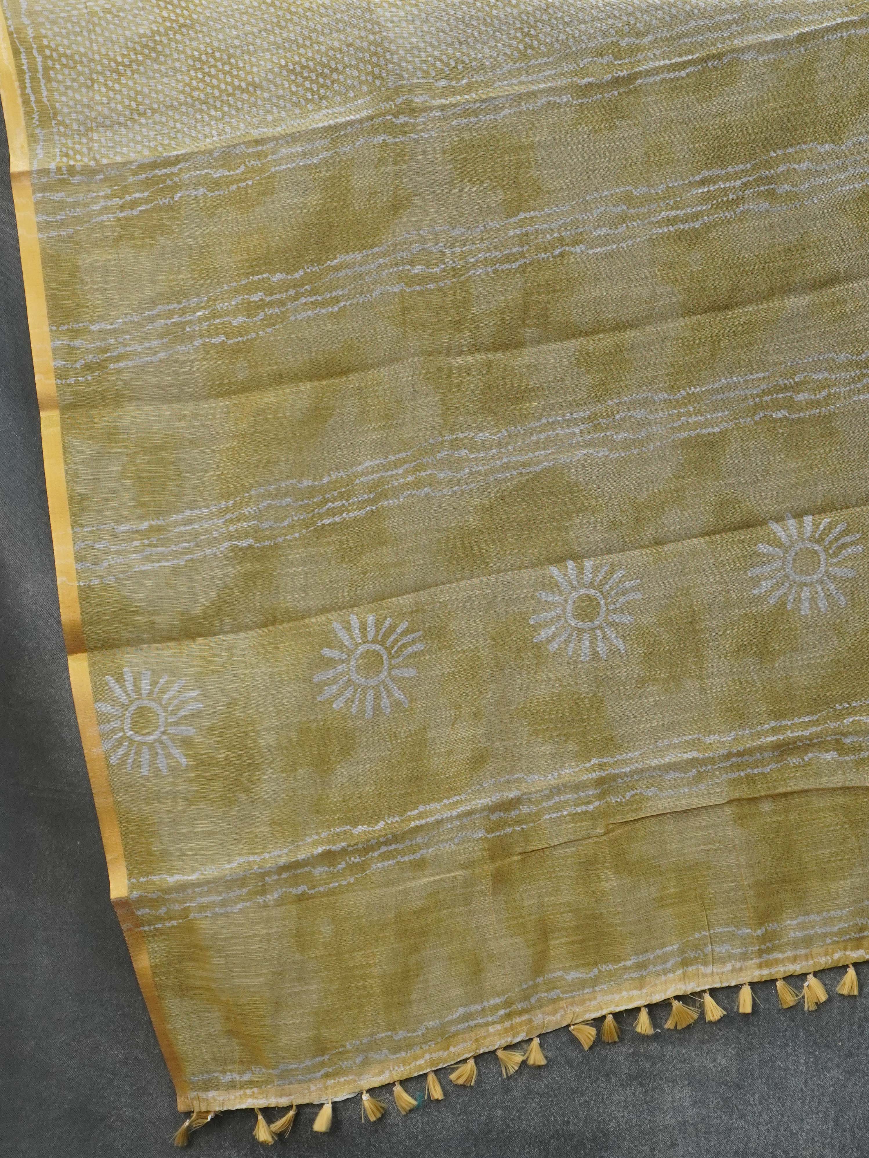 Linen Cotton Saree | TTDS3490