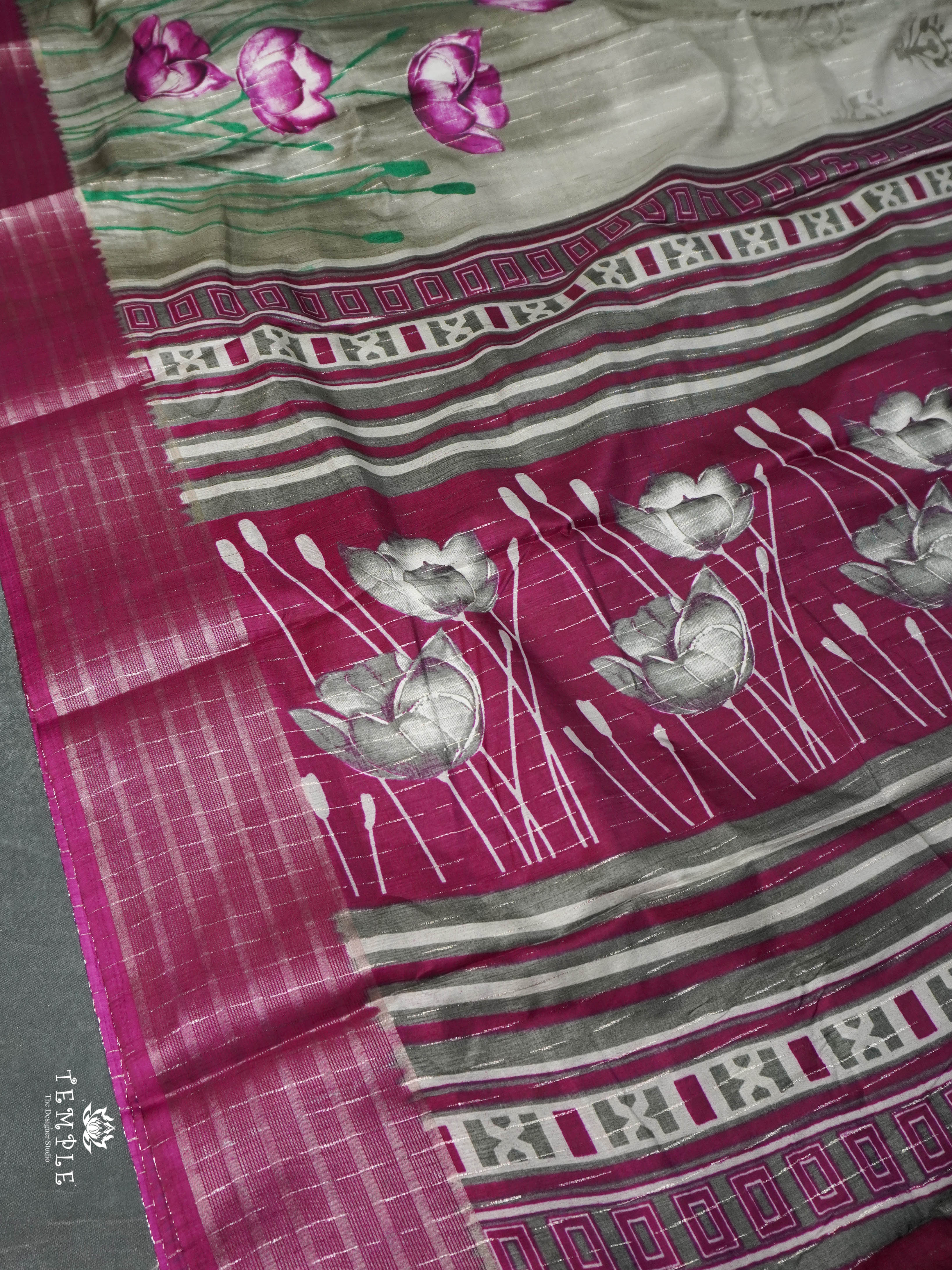 Binny Silk Saree With Zari Stripes | TTDS1599 | Pongal Fest