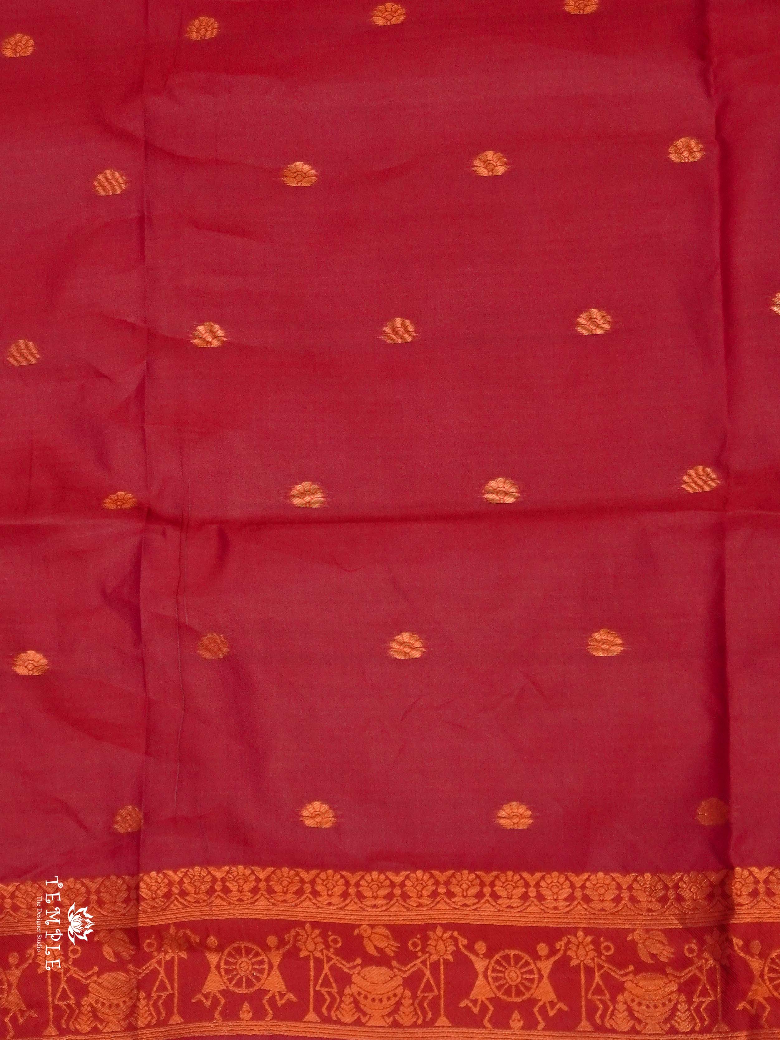 Warli Printed Art Silk Sarees | TTDS2570 | Design 3