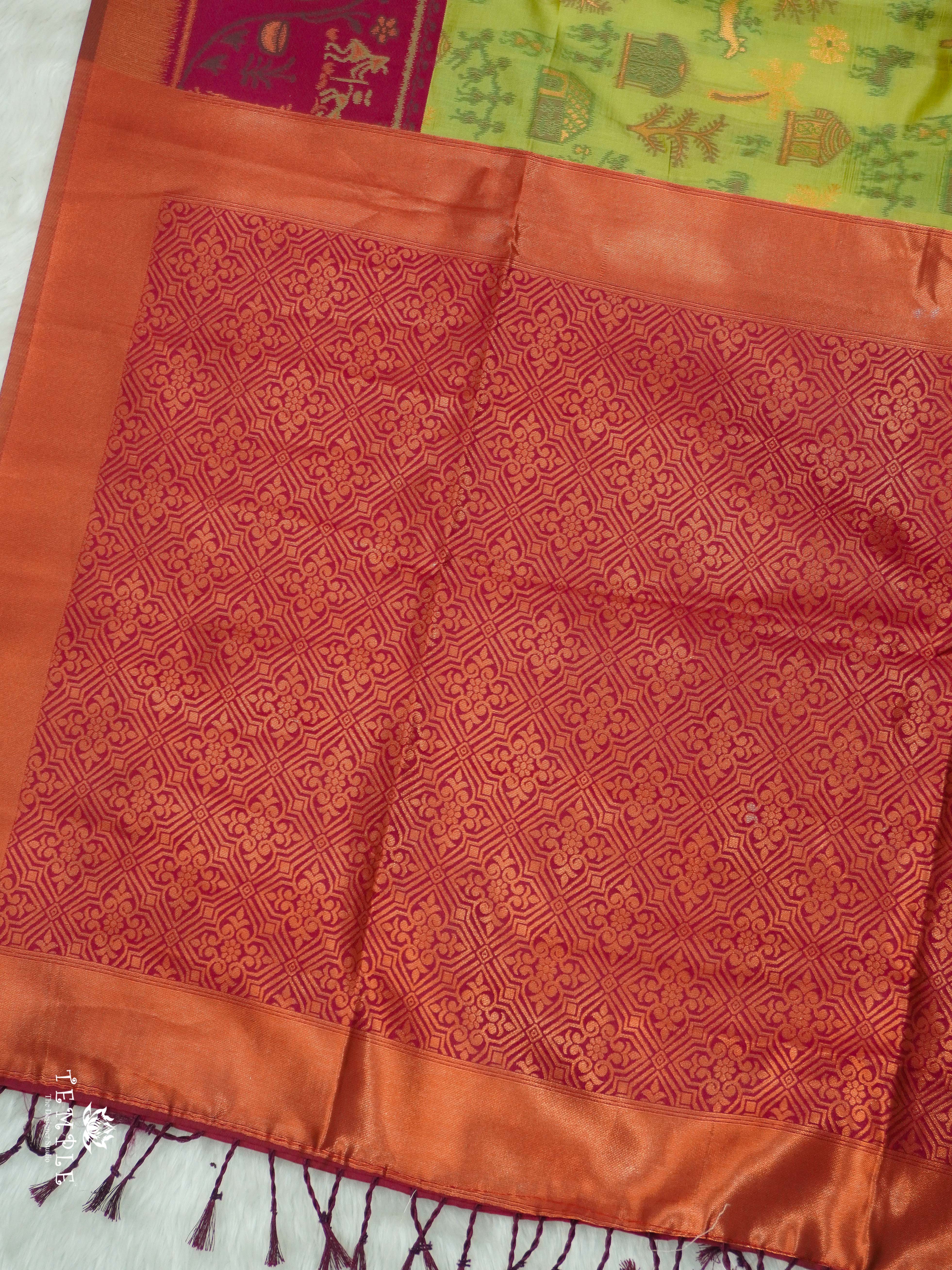Warli Printed Art Silk Sarees | TTDS2571 | Design 4