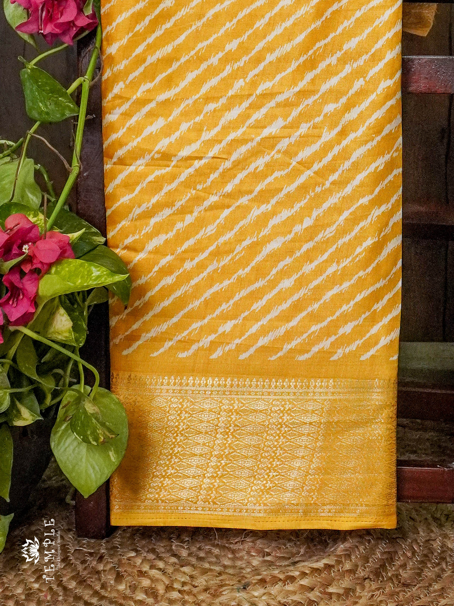 Binny silk saree (Mustard yellow)  | TTDS851