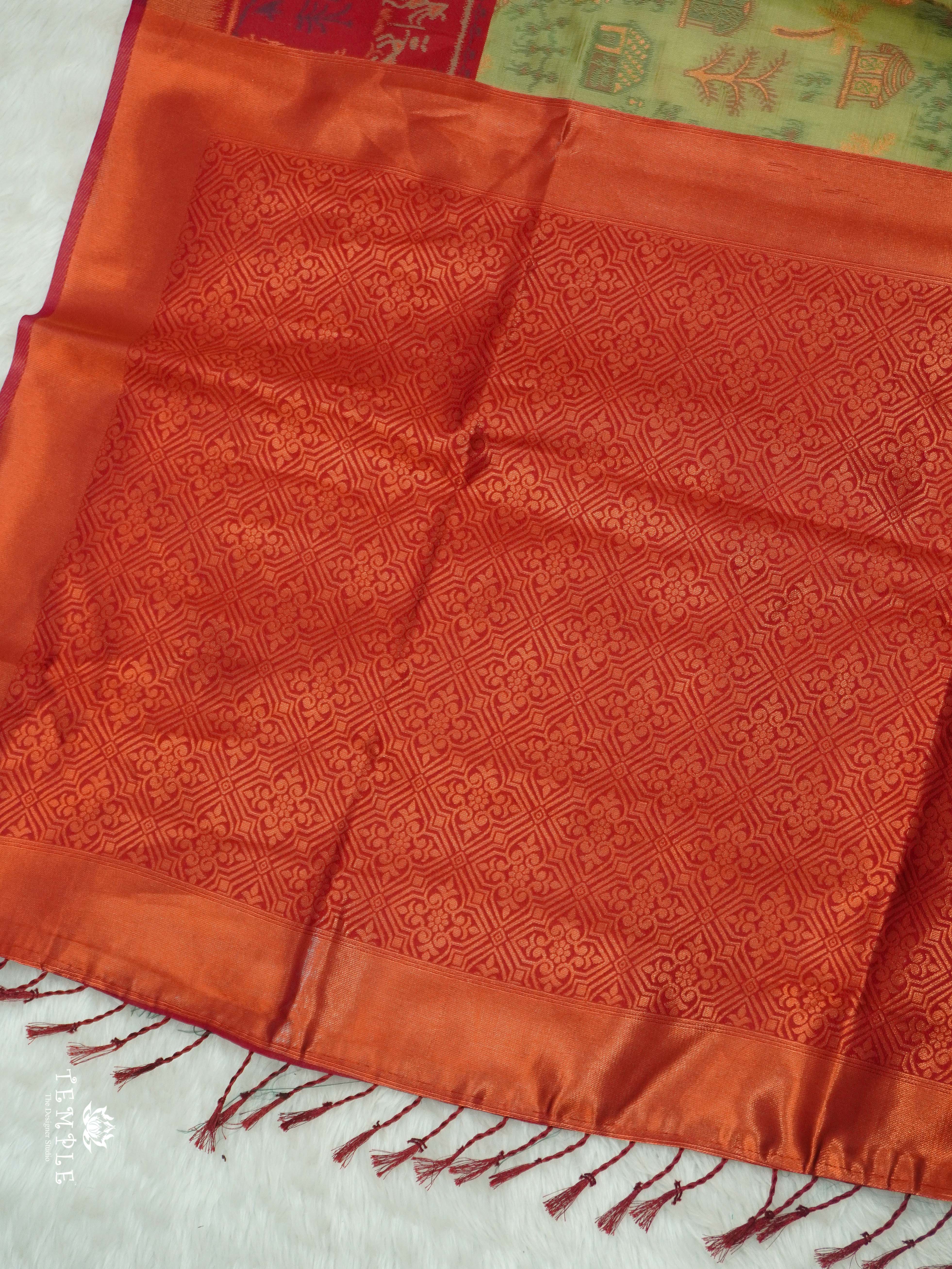 Warli Printed Art Silk Sarees | TTDS2571 | Design 4