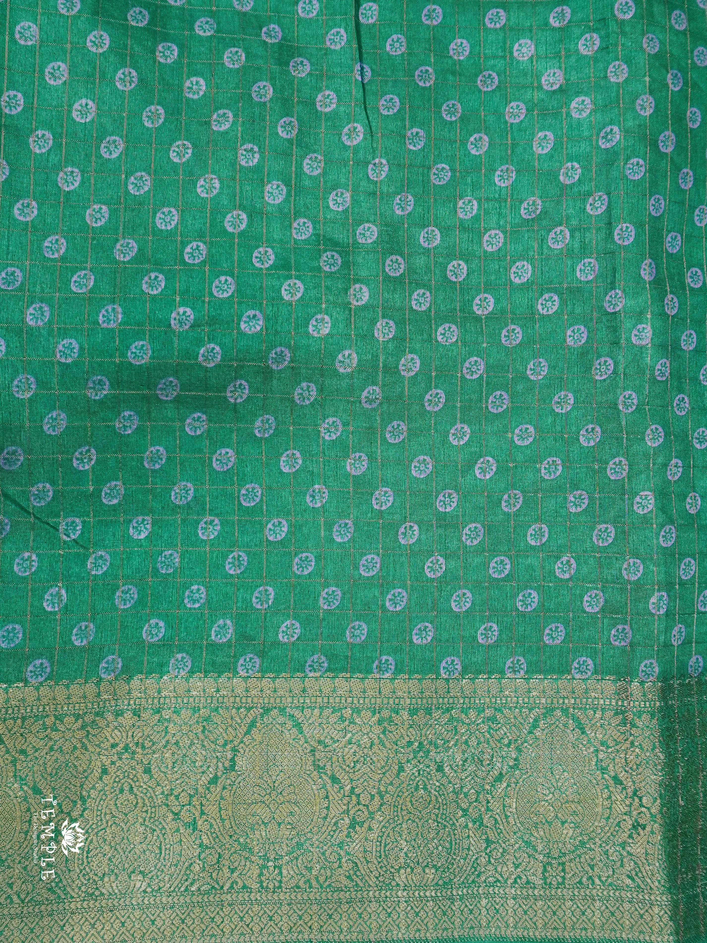 Printed Calcutta Checked Saree | TTDS1596 | Pongal Fest