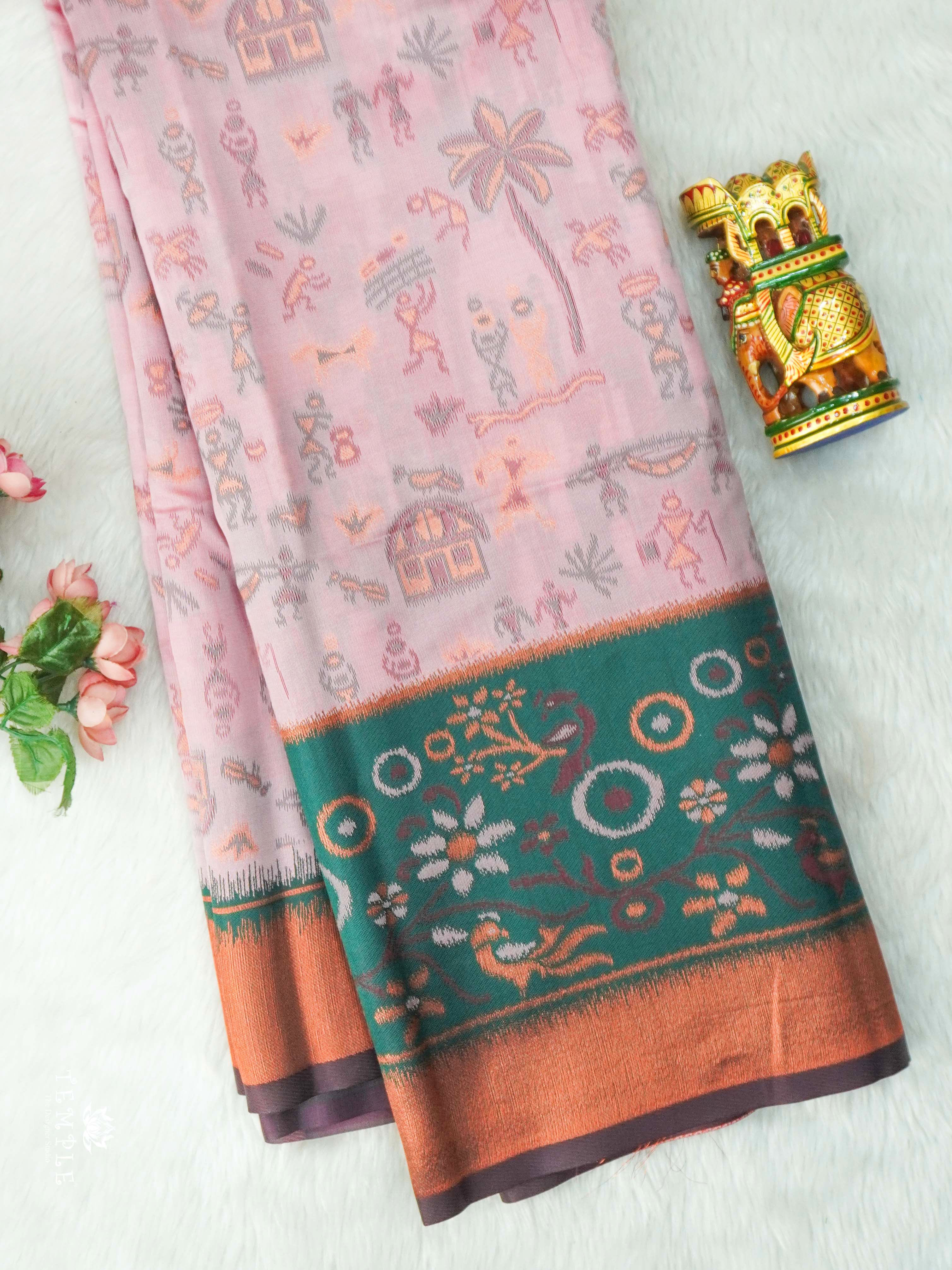 Warli Printed Art Silk Sarees | TTDS2568 | Design 1