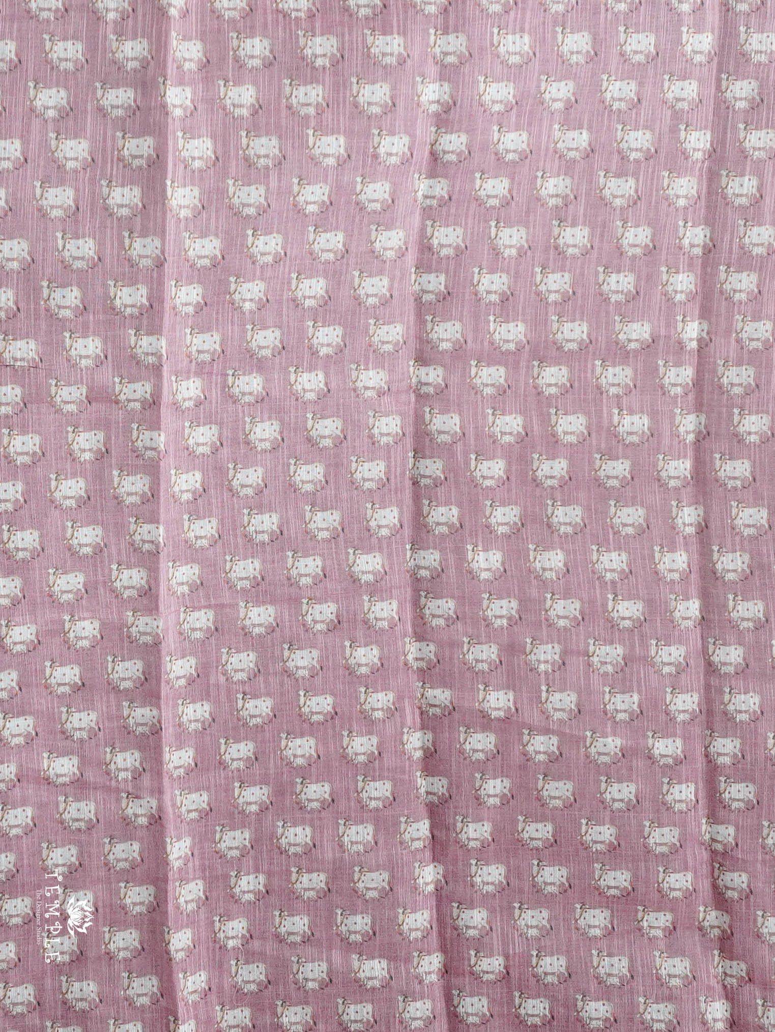 Pichwai Printed Linen Cotton Saree | TTDS3050