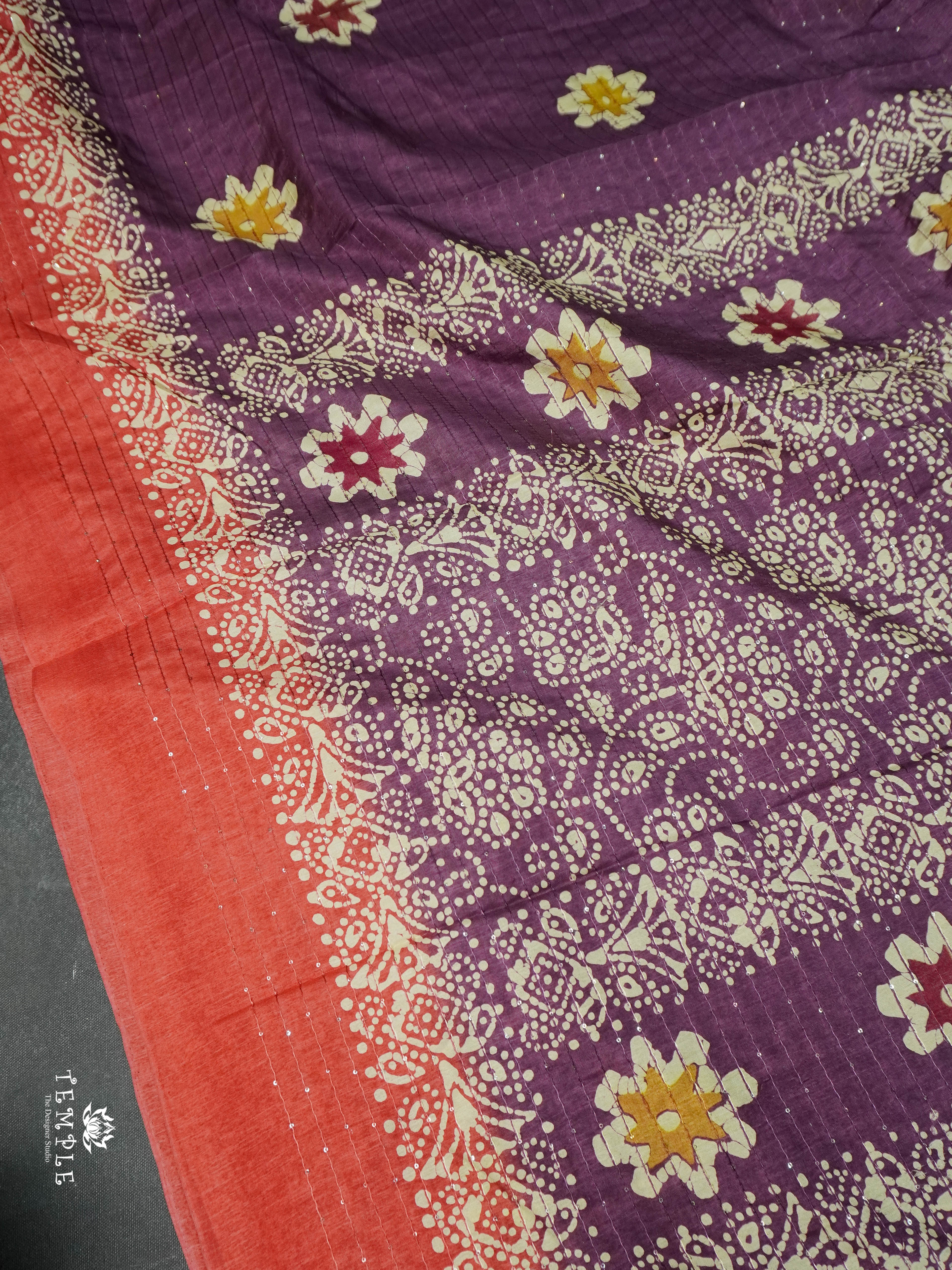 Batik Printed Saree | TTDS1595 | Pongal Fest