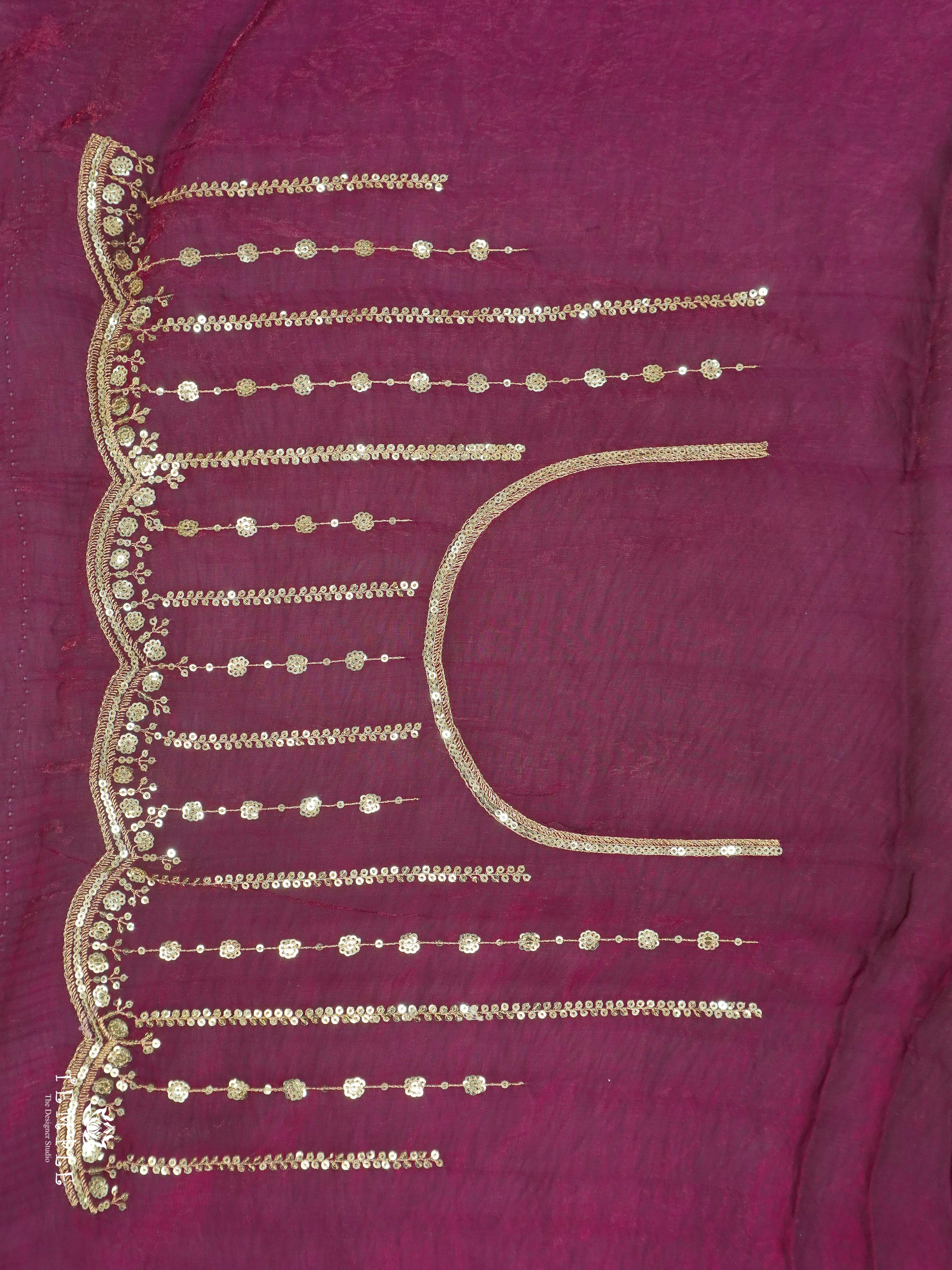 Designer Saree With Zari Embroidery Work | TTDS2562