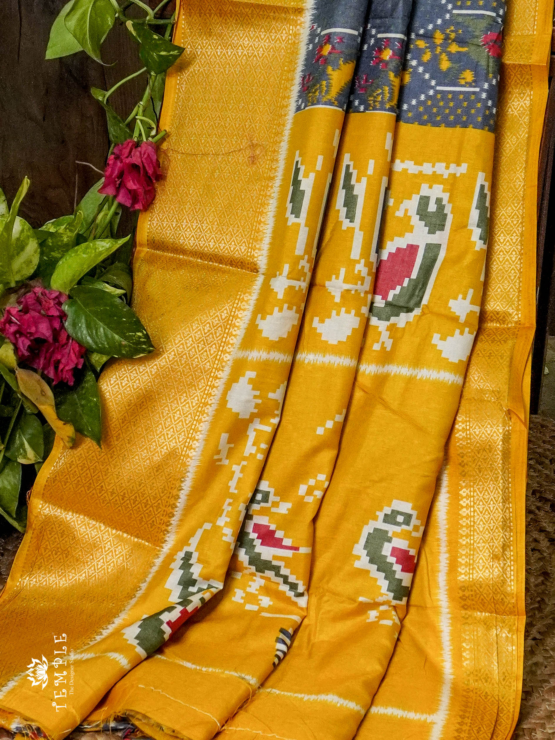 Dola Silk Saree (Yellow) | TTDS852