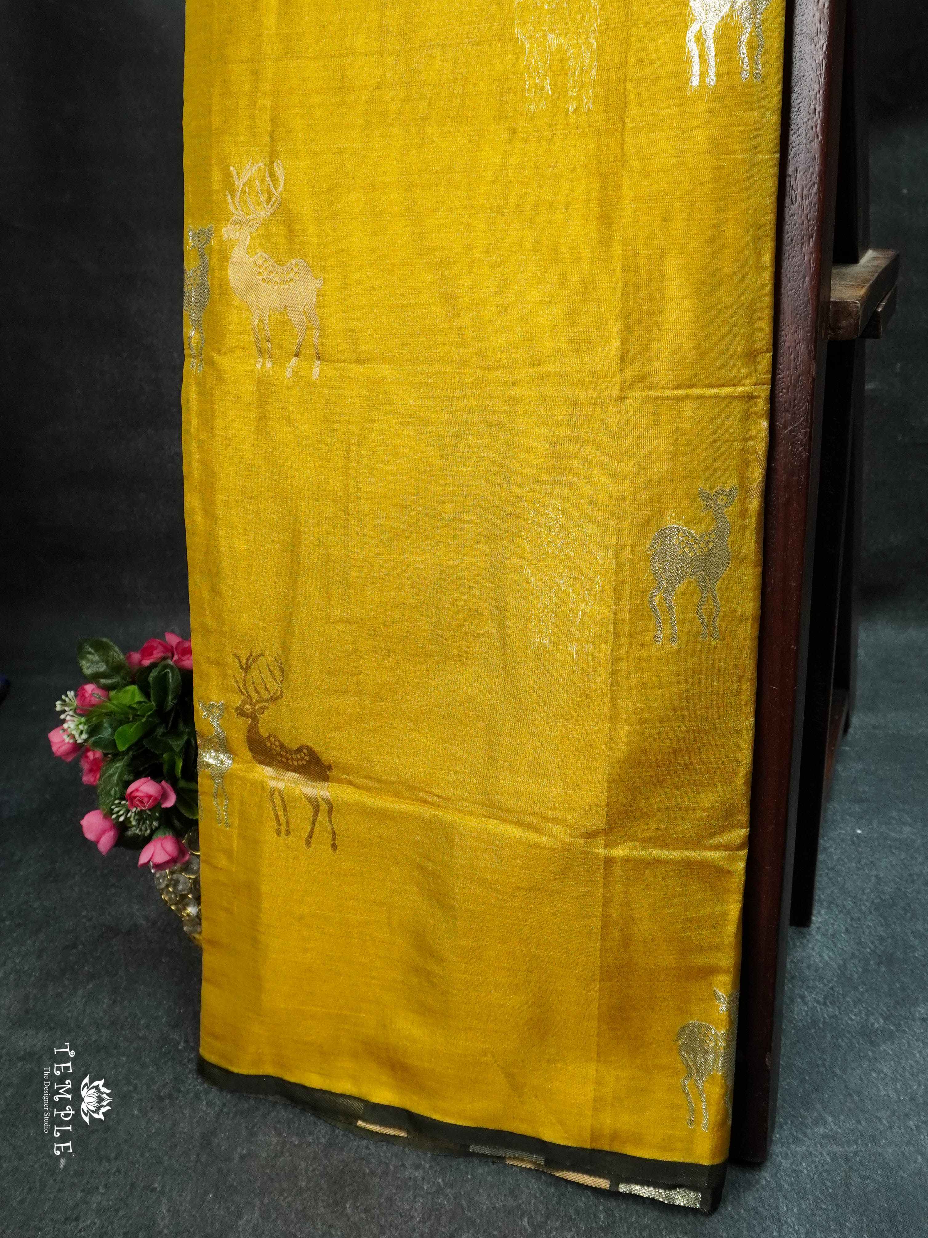 Tissue Silk Saree With Deer Motifs | TTDS1608 | Pongal Fest