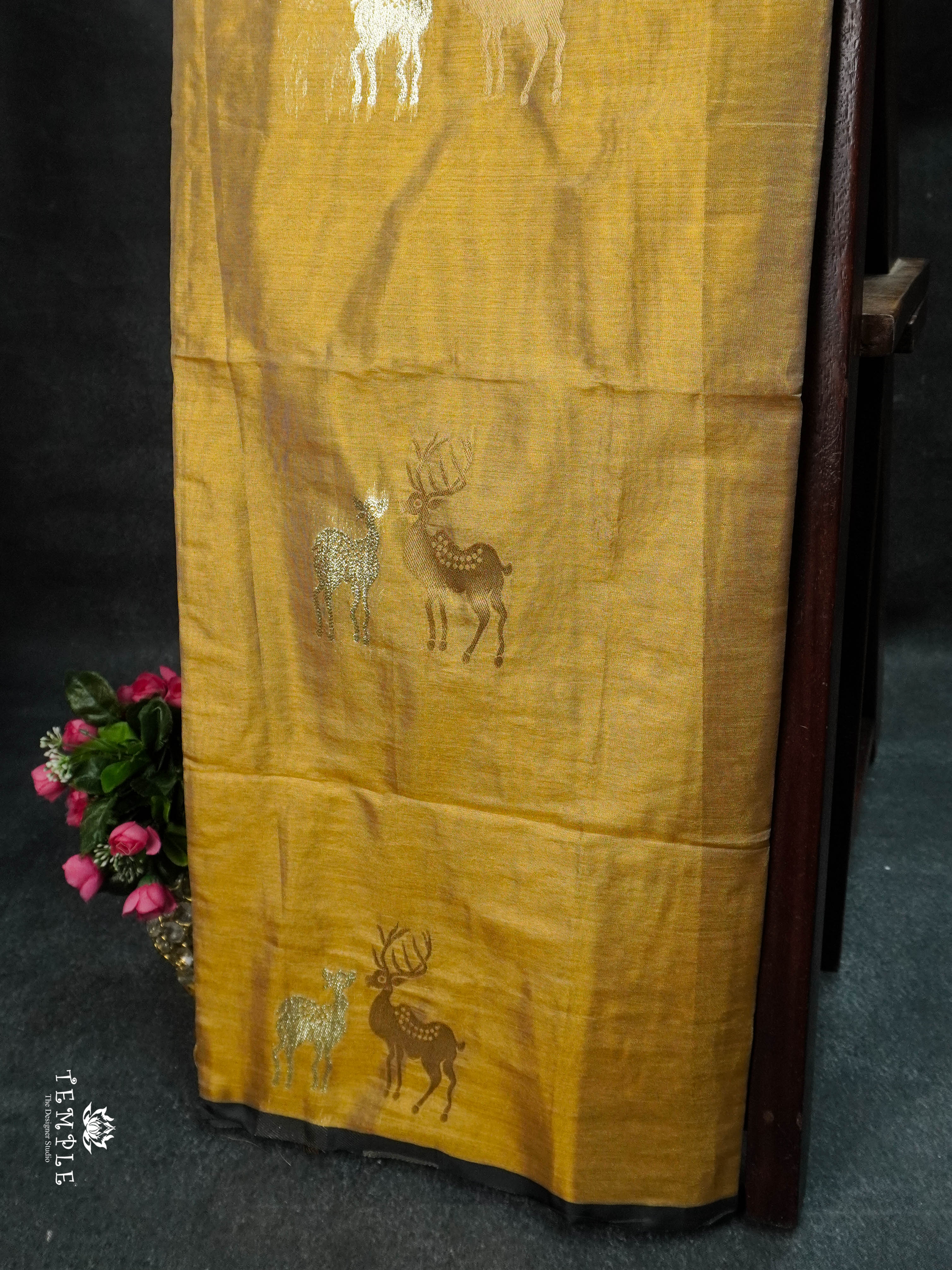 Tissue Silk Saree With Deer Motifs | TTDS1608 | Pongal Fest