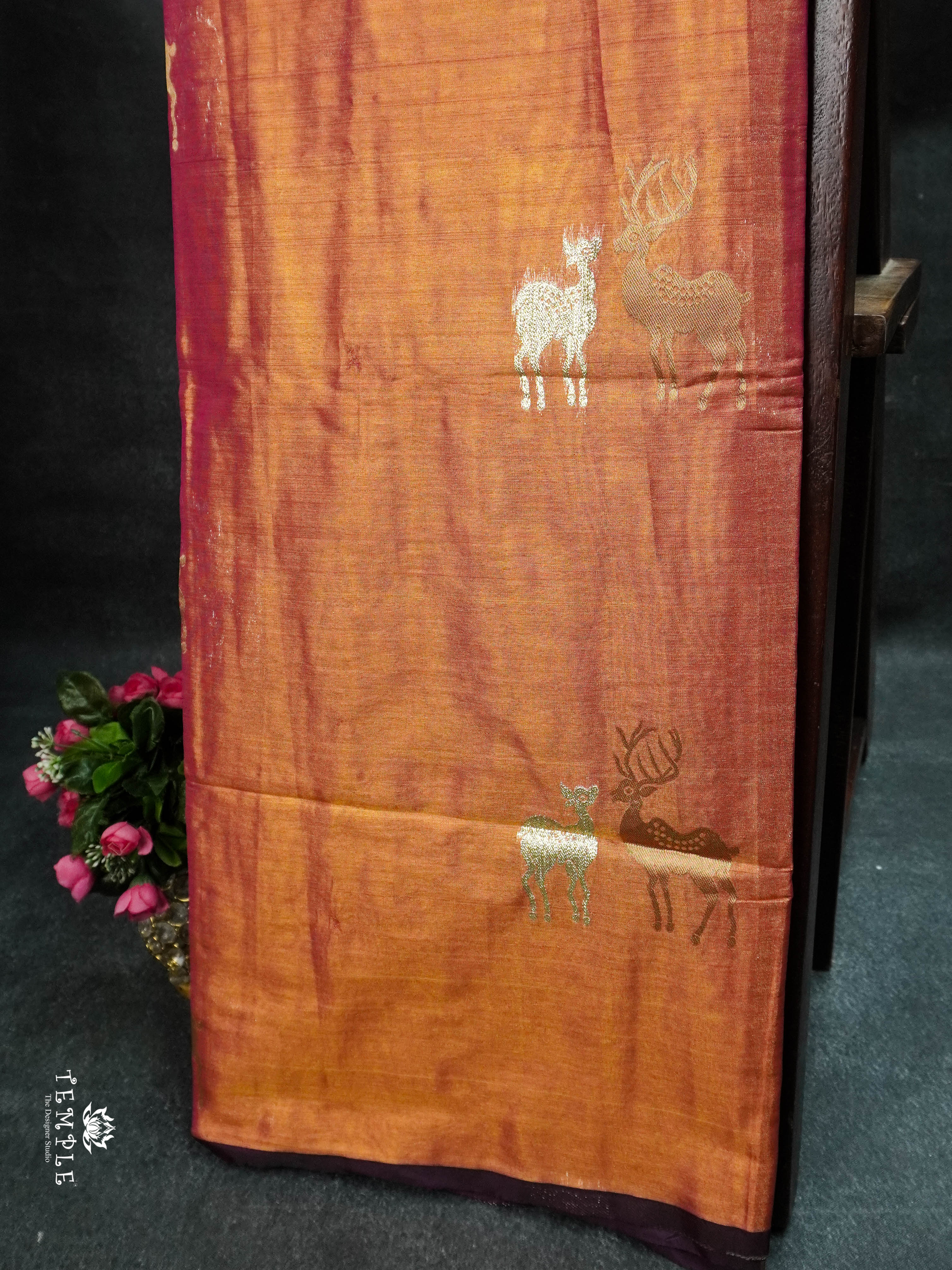 Tissue Silk Saree With Deer Motifs | TTDS1608 | Pongal Fest