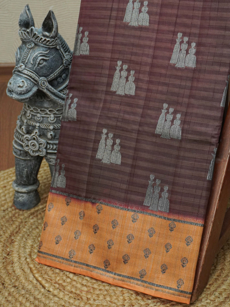 Semi Tussar Silk Saree | TTDS3408