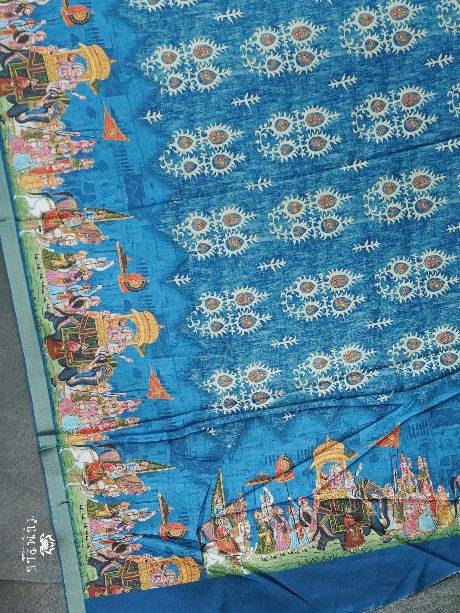 Mughal Printed Cotton Saree | TTDS2587