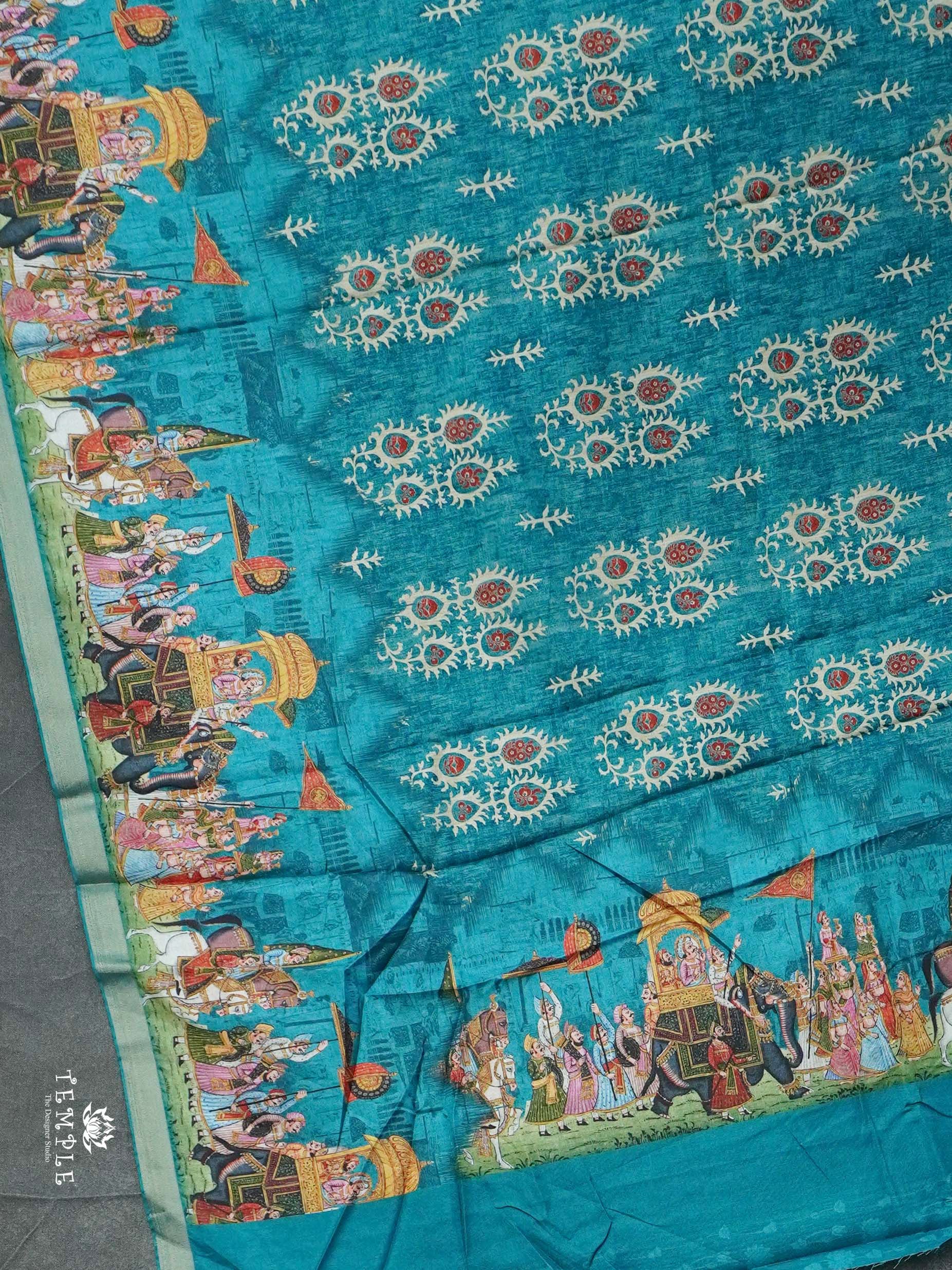 Mughal Printed Cotton Saree | TTDS2587