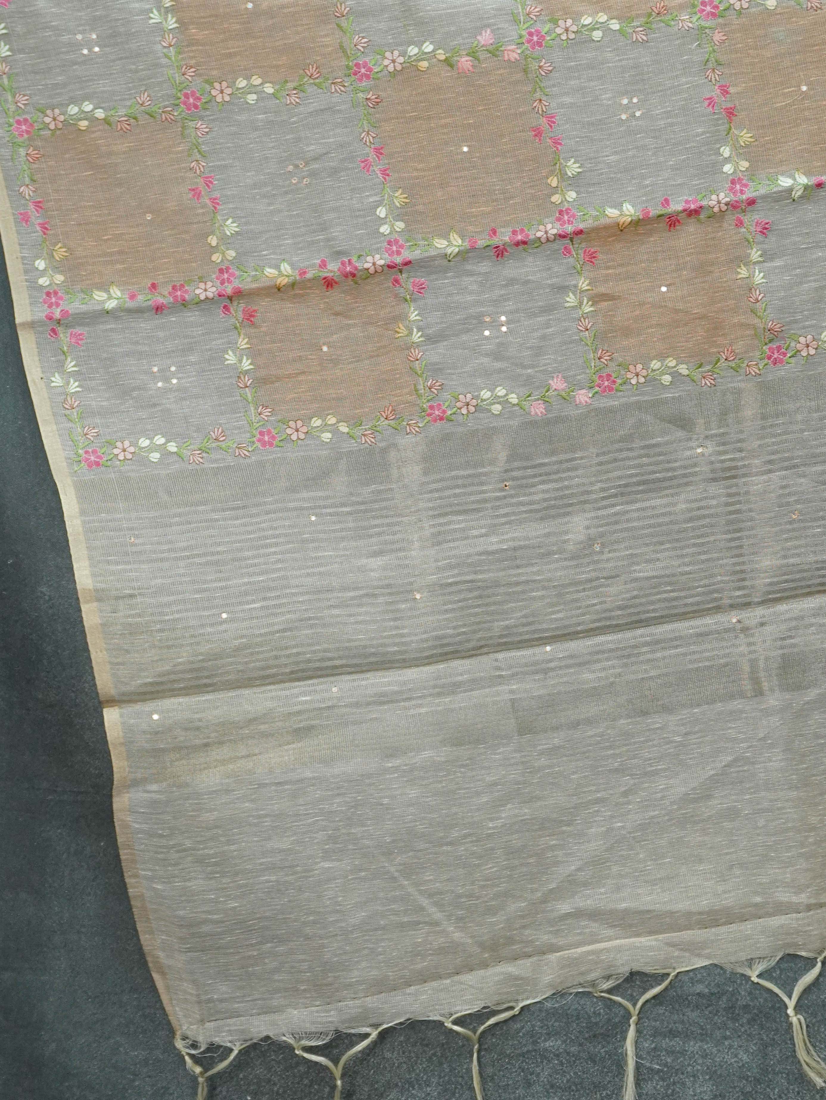 Kota Cotton Saree With Embroidery Work | TTDS3493