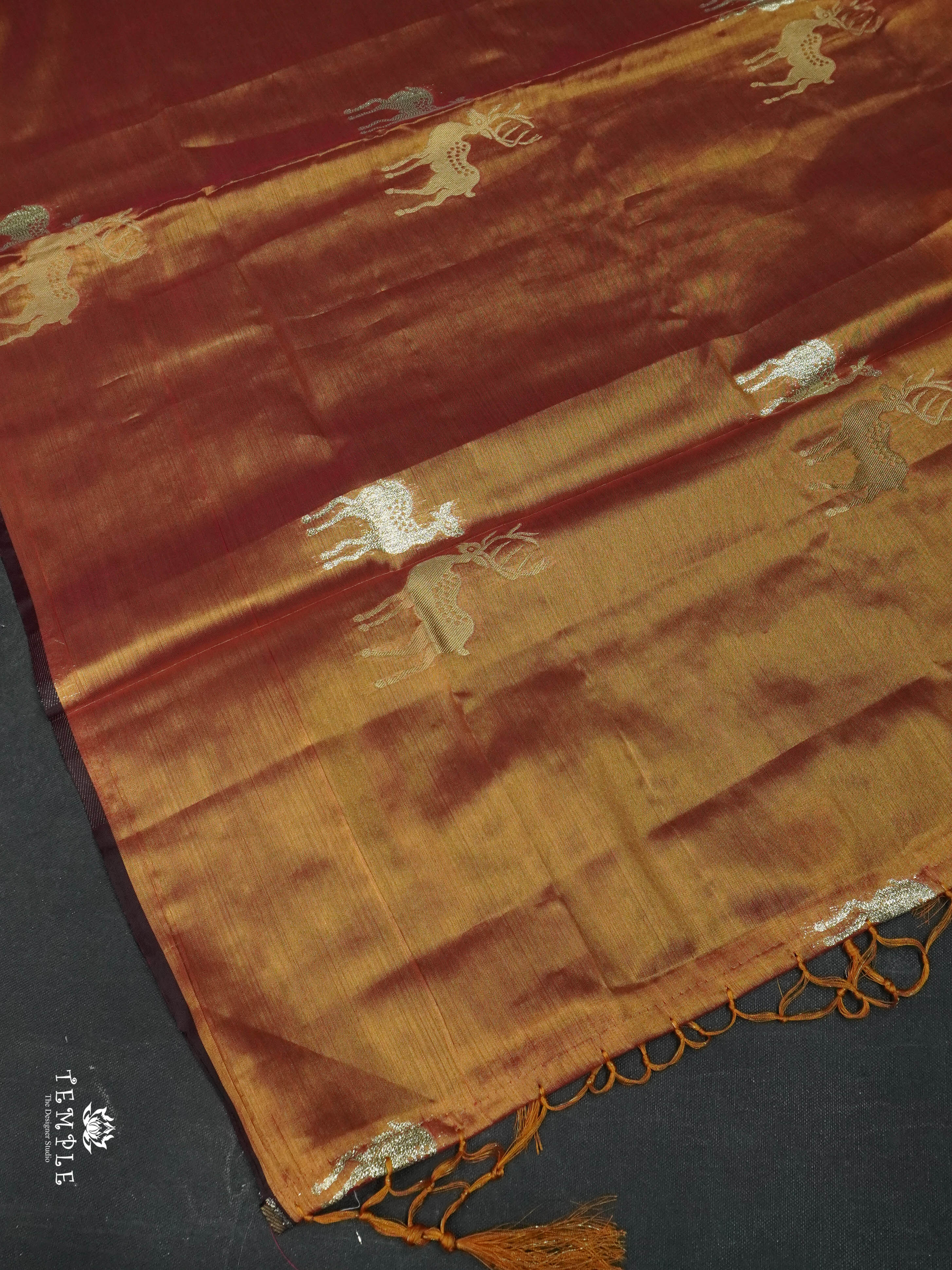 Tissue Silk Saree With Deer Motifs | TTDS1608 | Pongal Fest