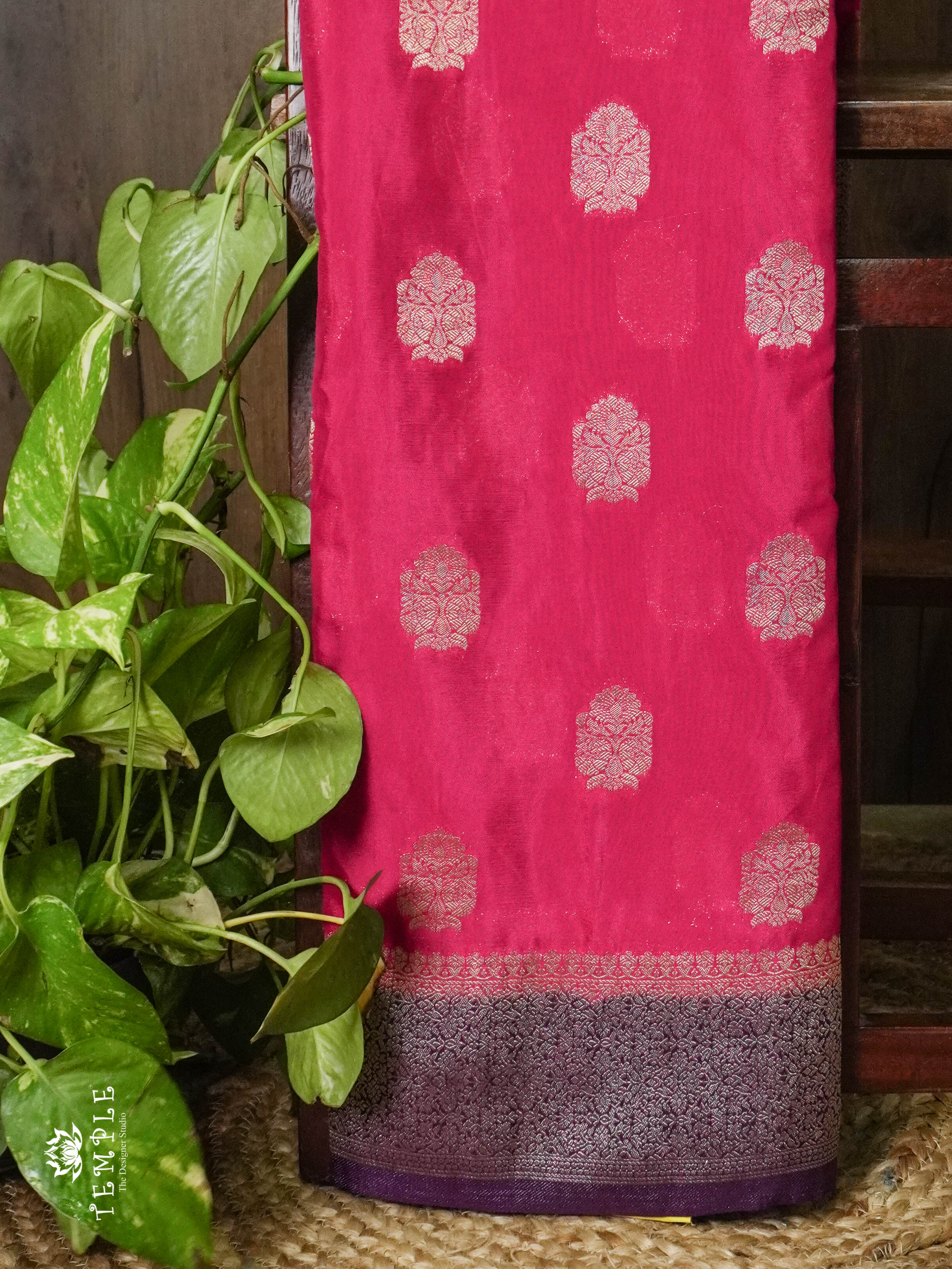 Banarasi Georgette Saree (Rani Pink) | TTDS862