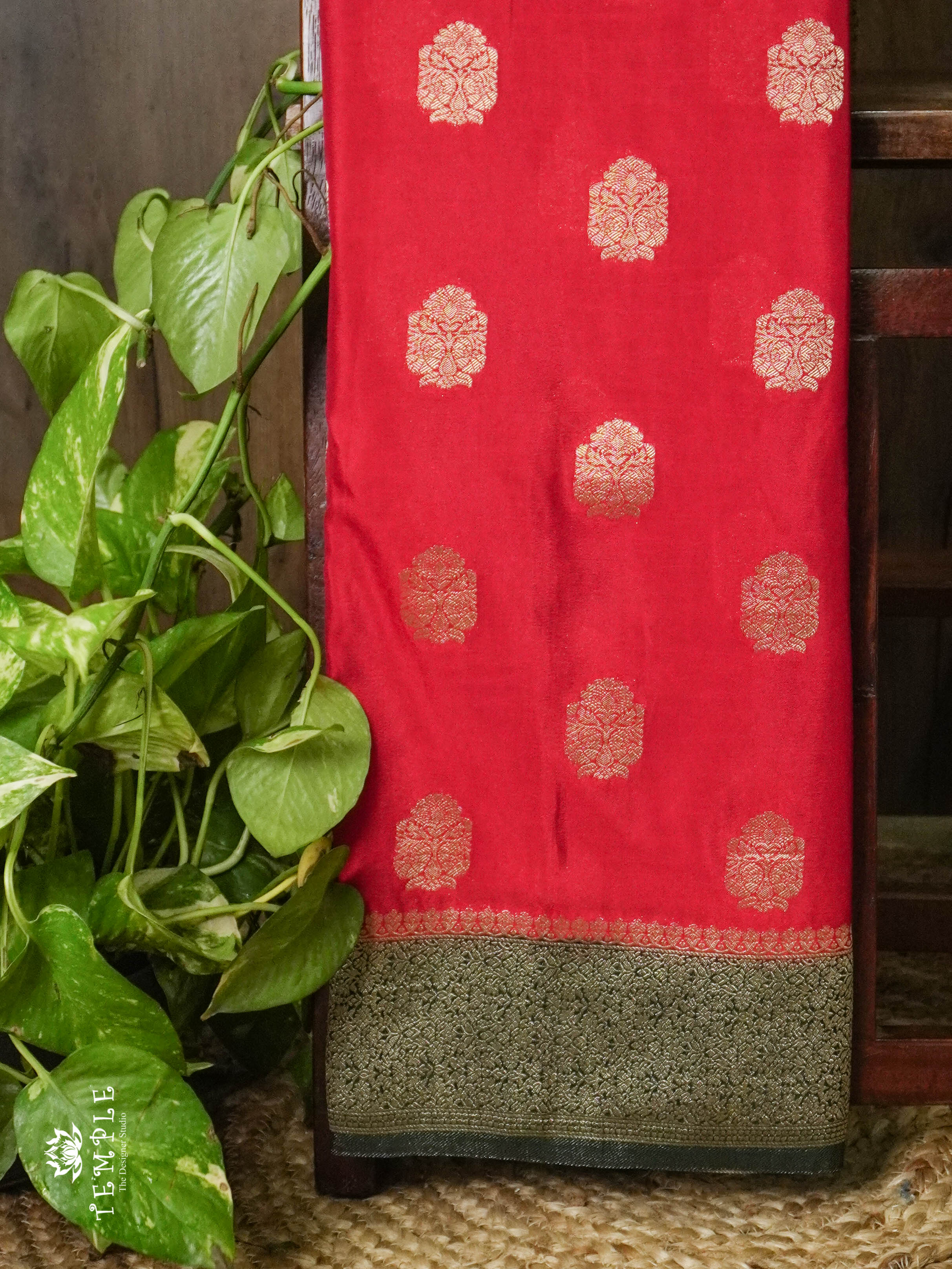 Banarasi Georgette Saree( Red) | TTDS862  | Sparkling Deals