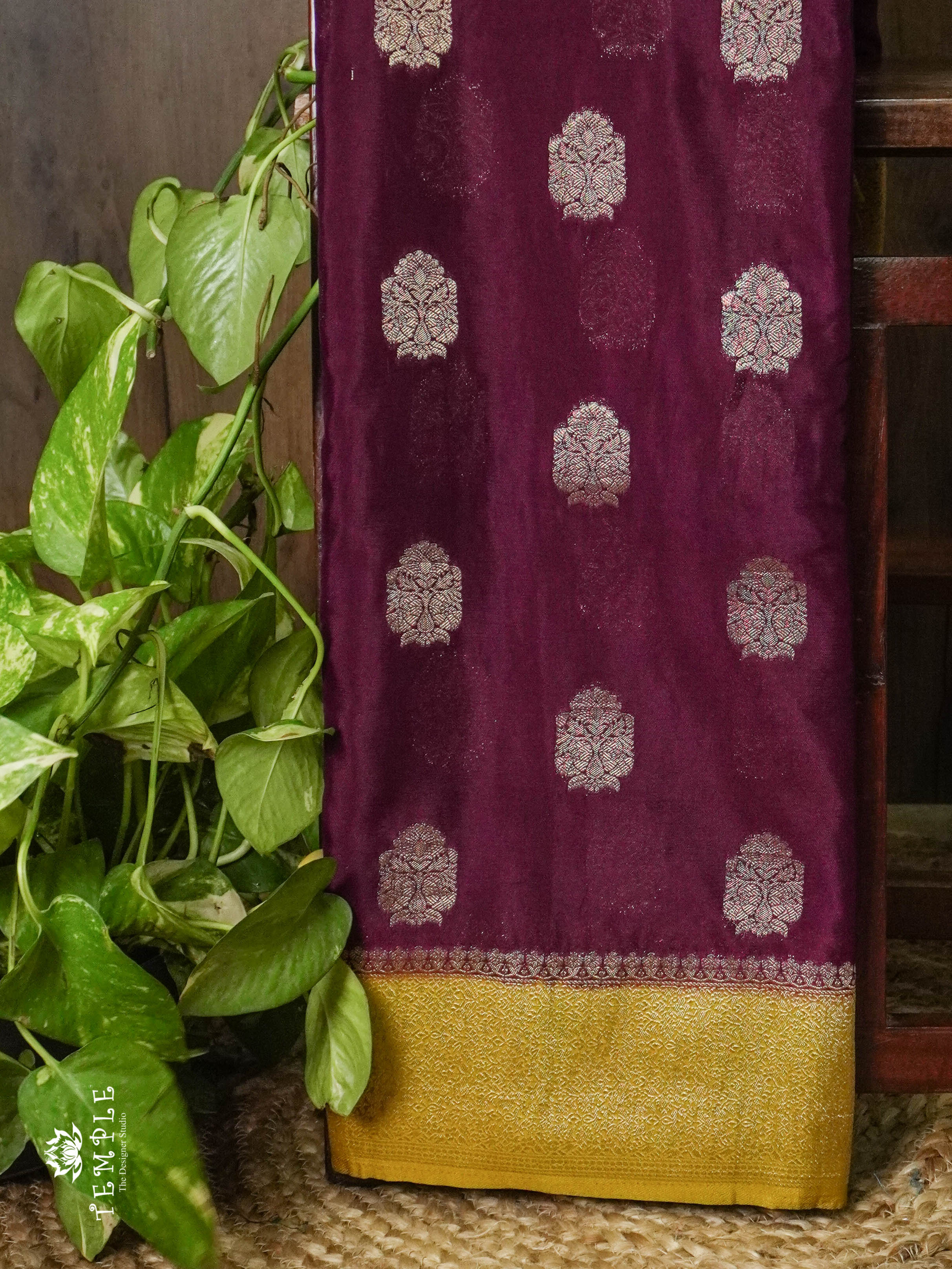 Banarasi Georgette Saree ( Maroon) | TTDS862