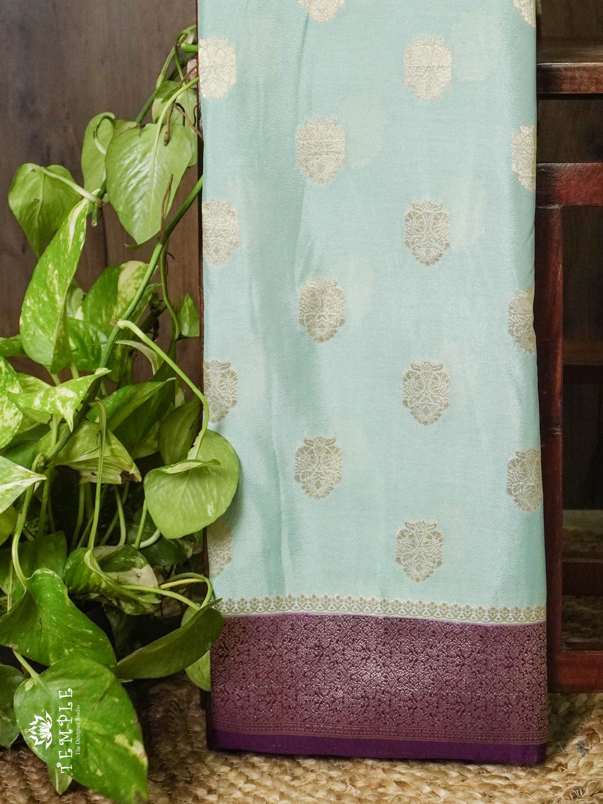 Banarasi Georgette Saree ( Sea Blue) | TTDS862