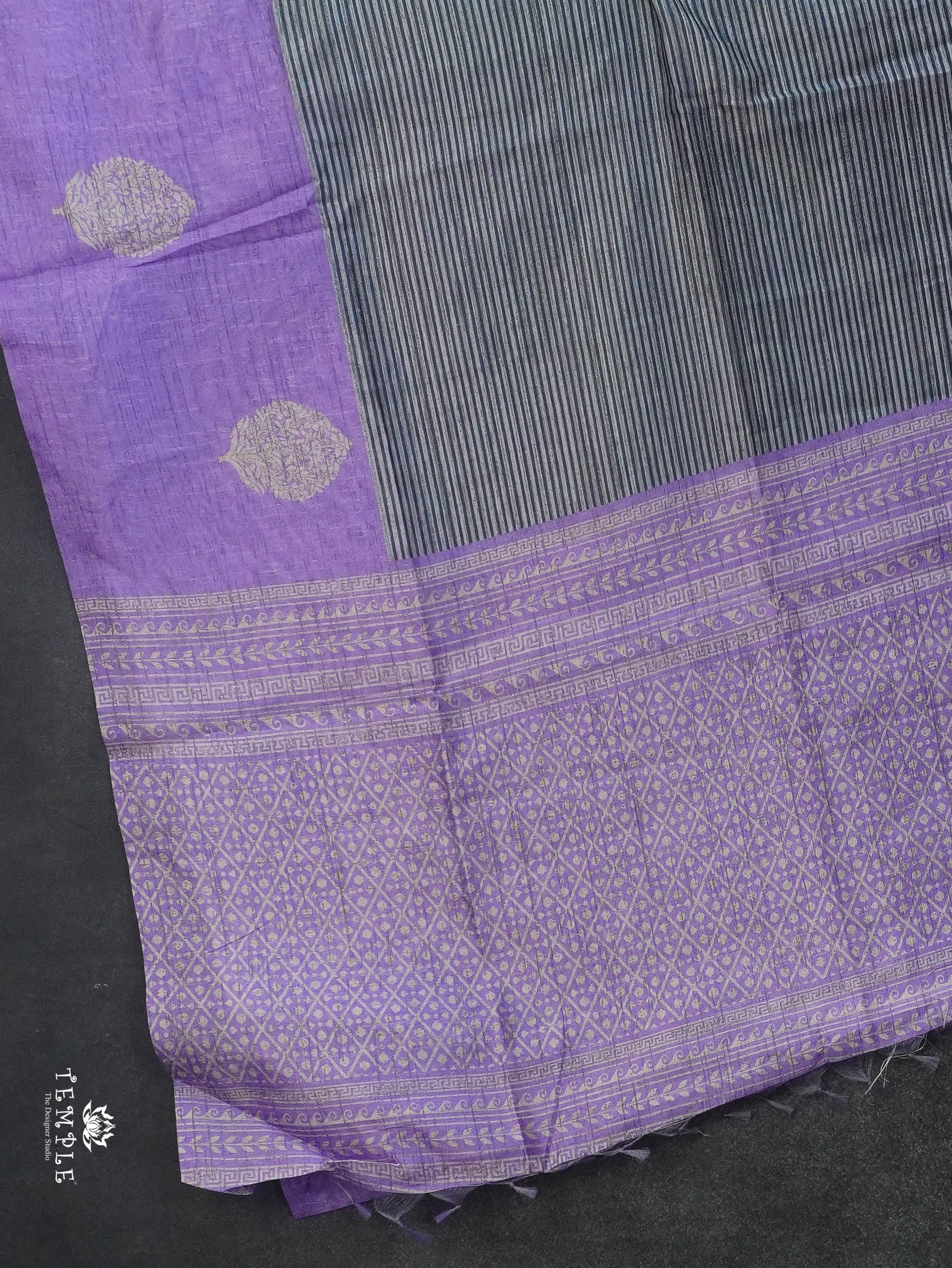 Printed Tussar Silk Saree | TTDS3073