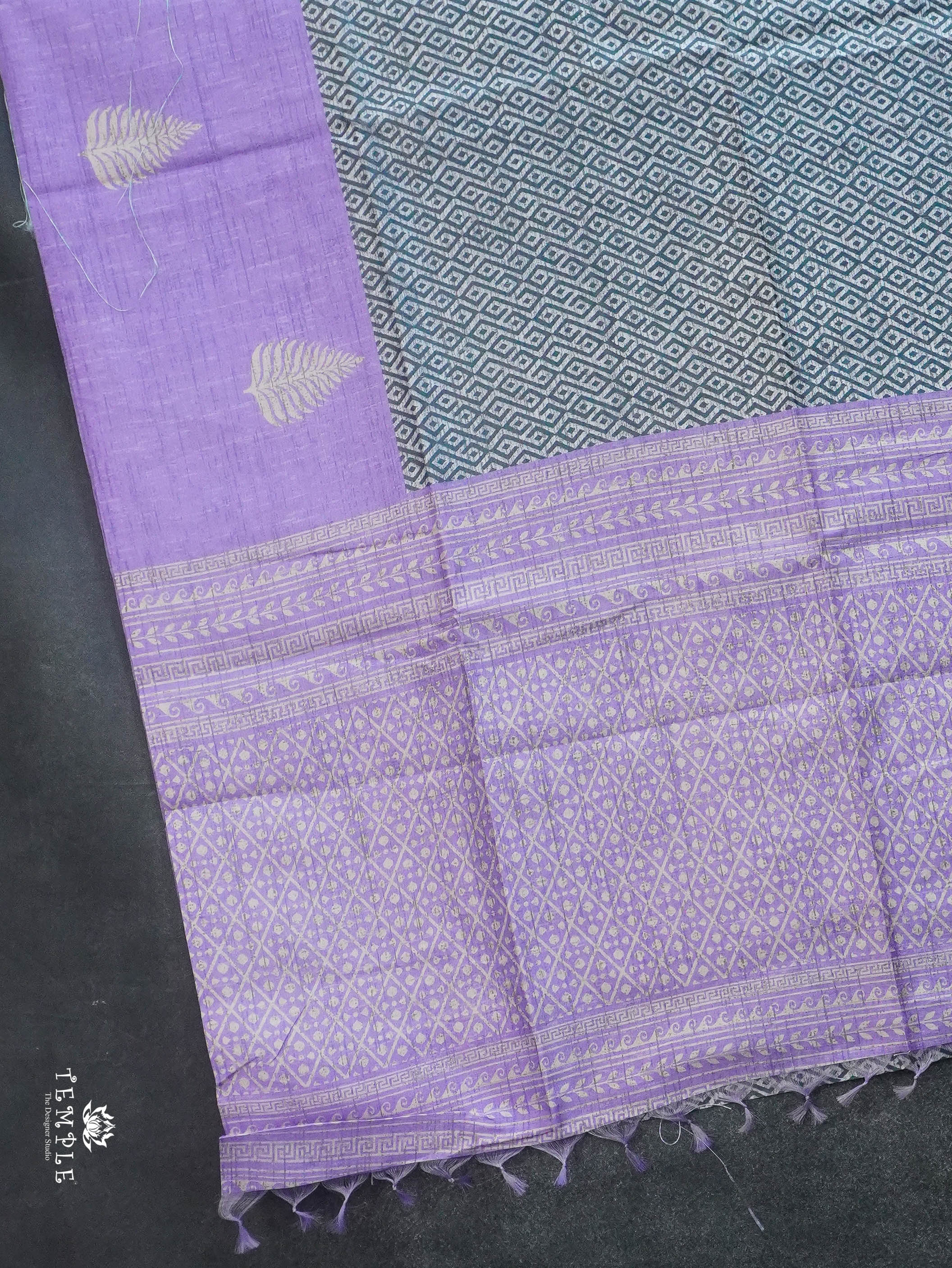 Printed Tussar Silk Saree | TTDS3070