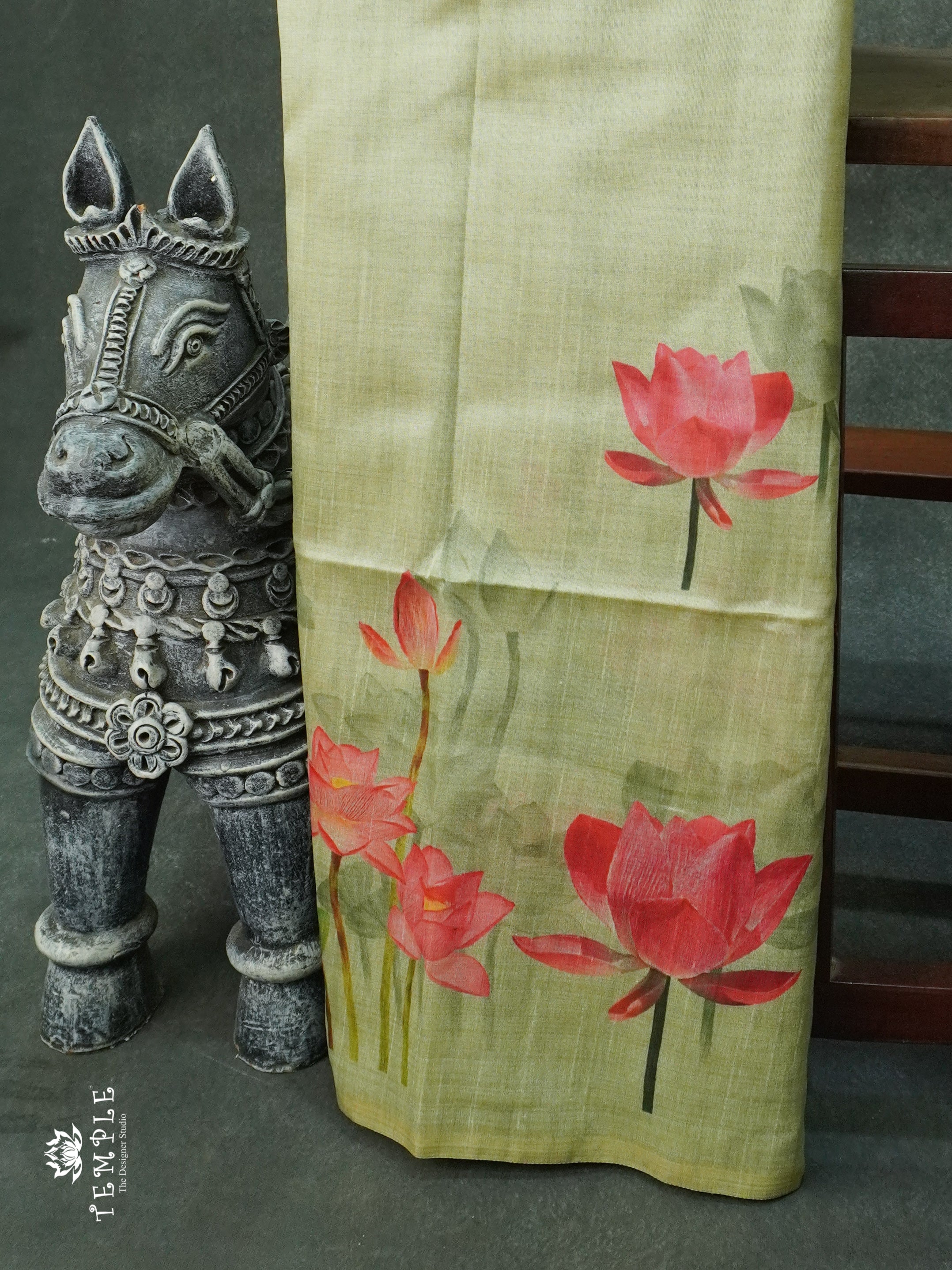 Fancy Italian Silk Saree (Green) | TTDS843 | PRE BOOKING