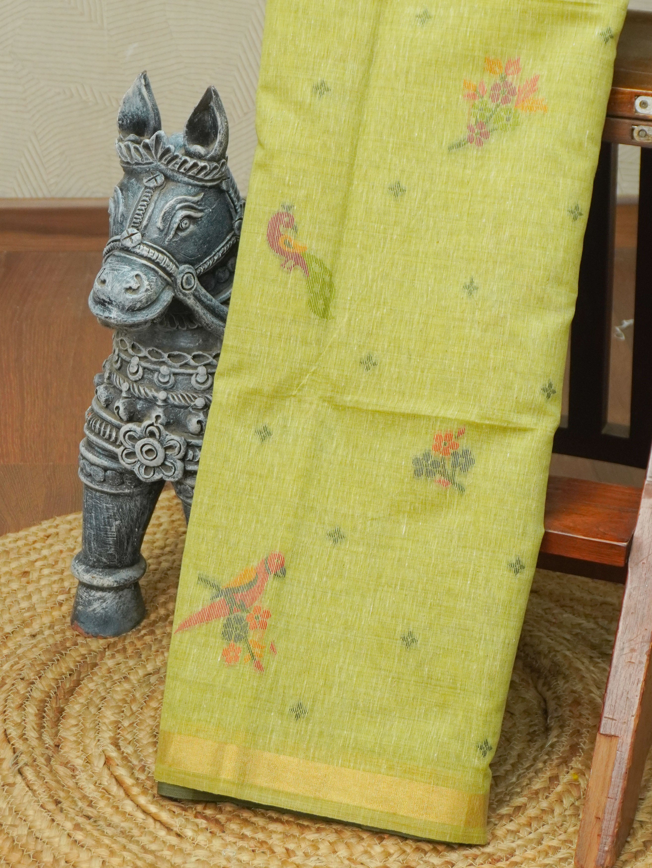 Linen Cotton Saree | TTDS3533